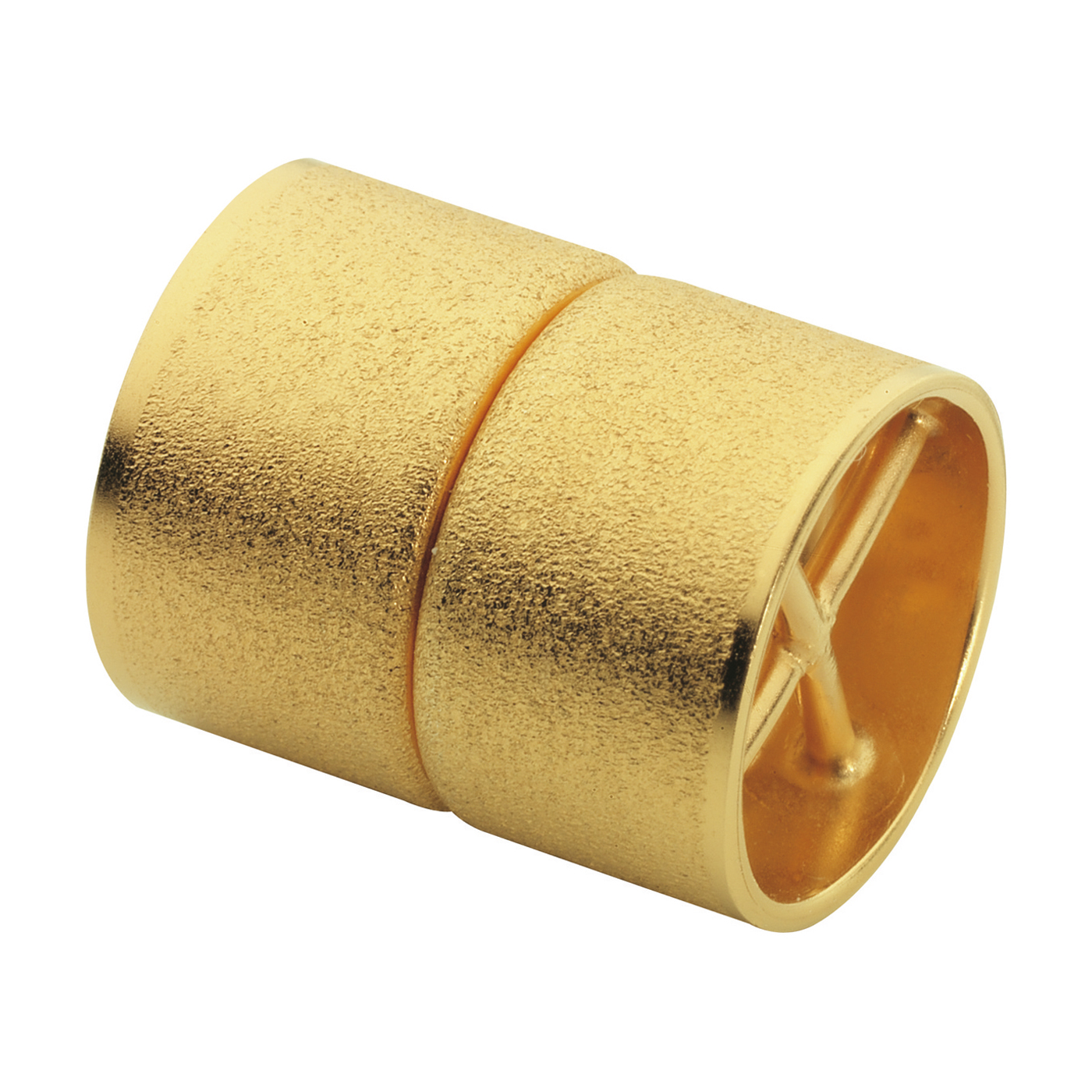 Magnetic Clasp Multi-Row, Cylinder,925Ag Gd.-Pl.Matt,ø 13mm - 1 piece