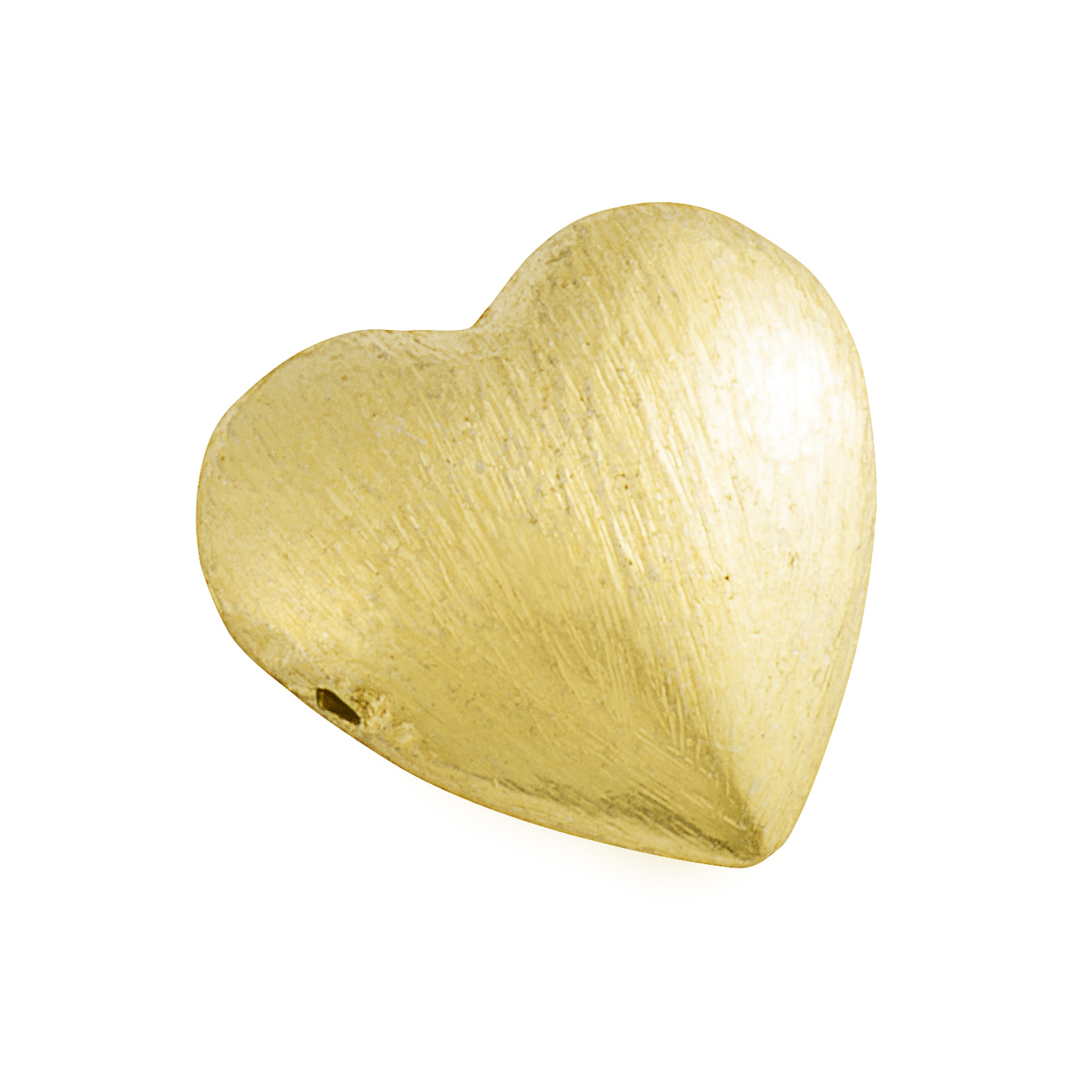 Interm. Piece, Heart, 925Ag Gold-Pl., 13x6 mm, Tarnished - 1 piece