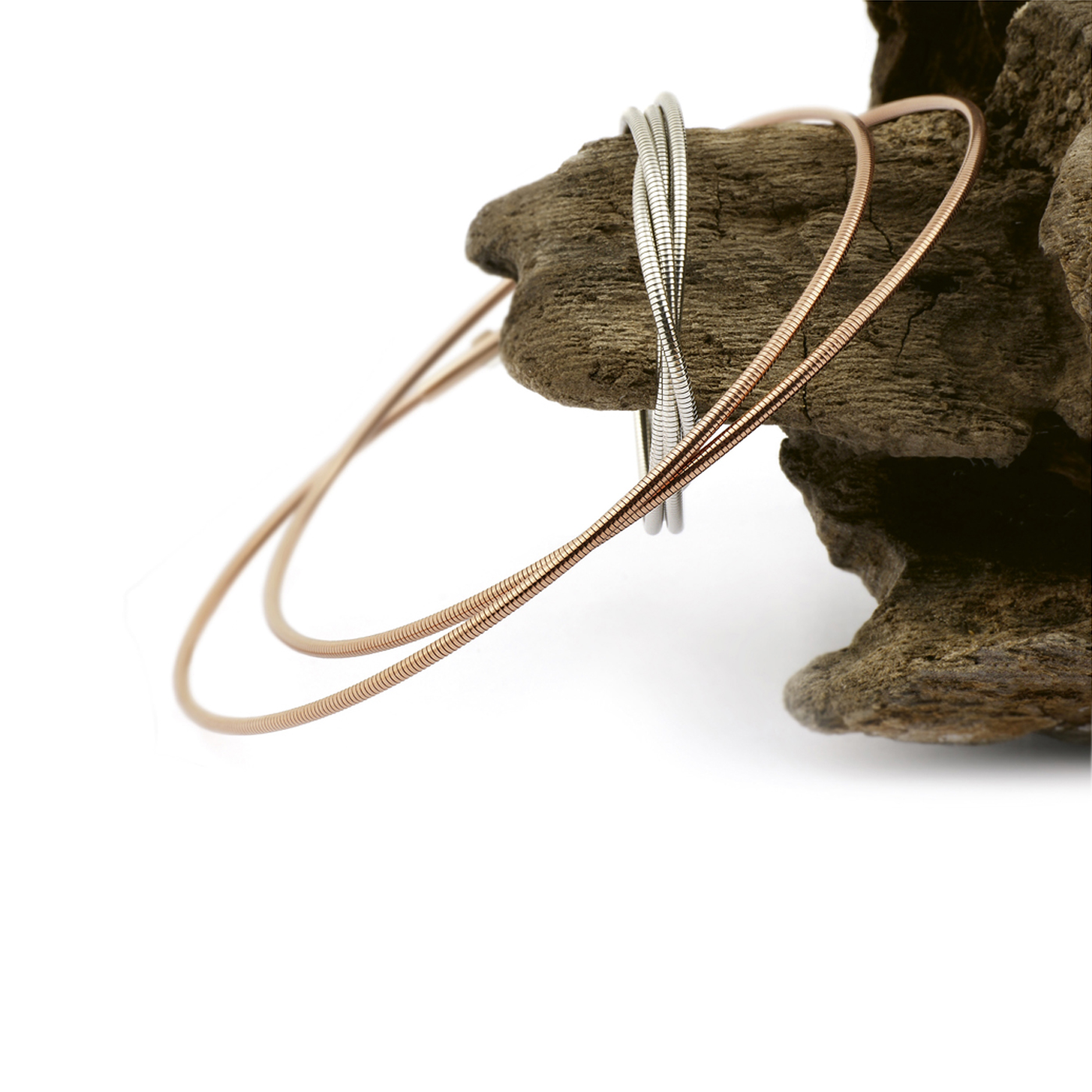 Elastic Omega Necklace, 585G, ø 1.1 mm, 45 cm - 1 piece