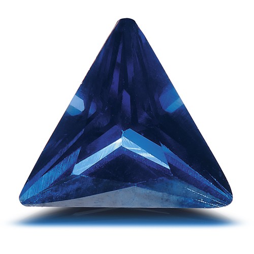 Zirconia, Triangular, Sapphire Blue, Faceted, 6.00 mm - 5 pieces