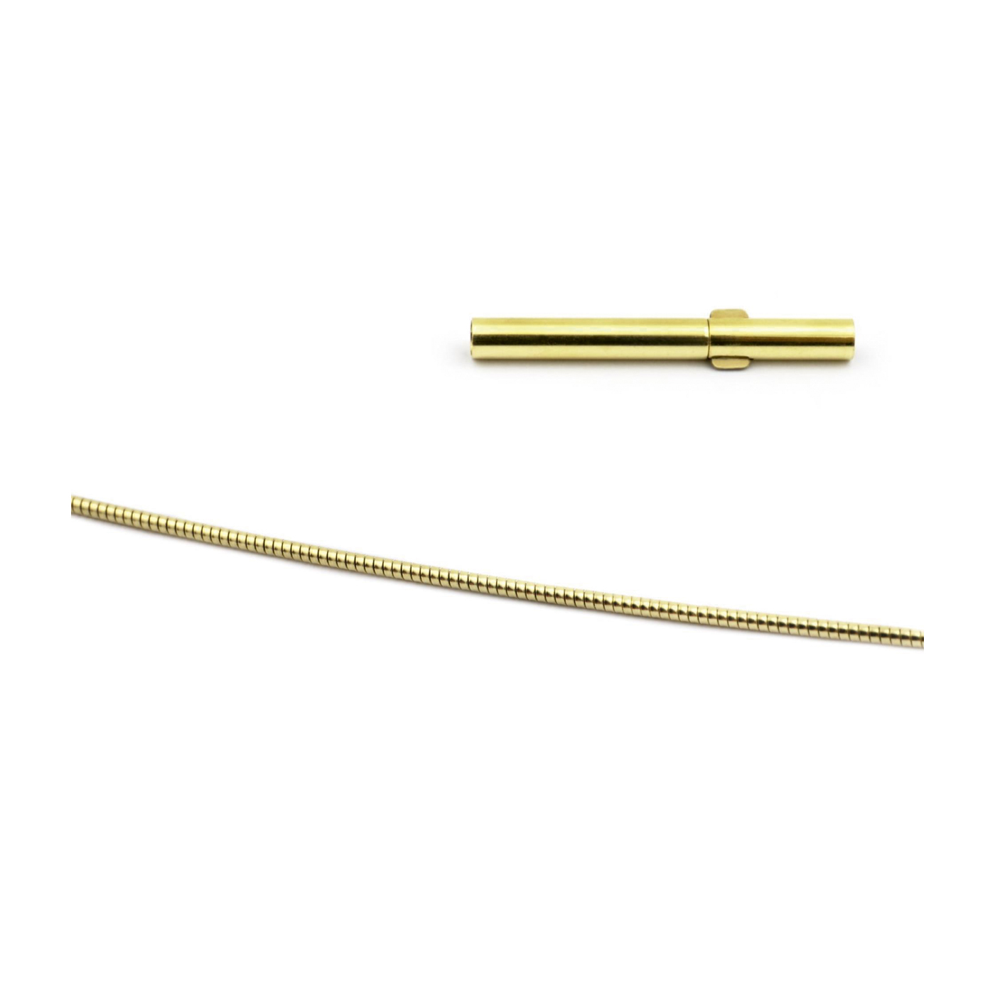 Elastic Omega Necklace, 925Ag Gold-Plated, ø 0.8 mm, 43 cm - 1 piece
