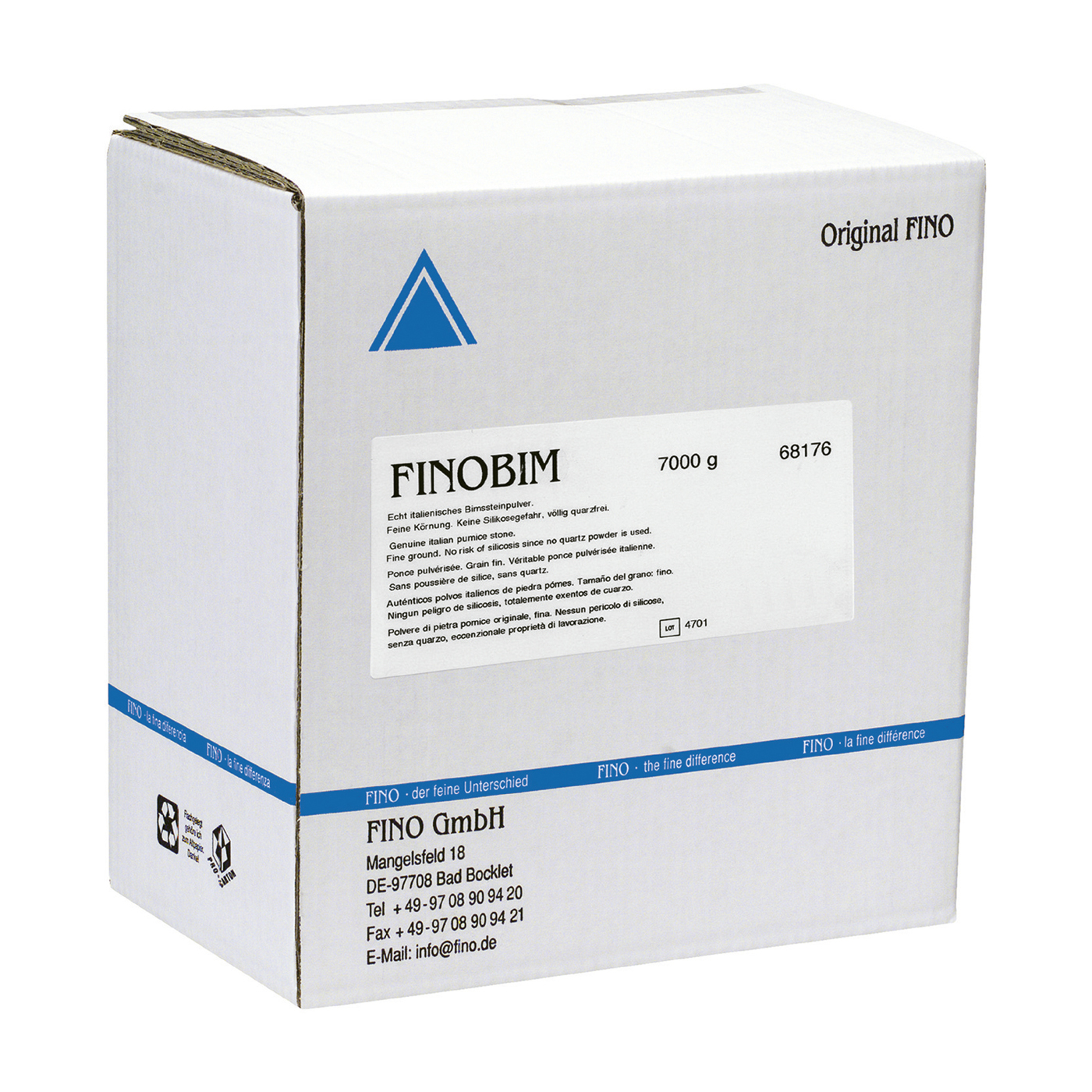FINOBIM Pumice Powder, Fine - 7000 g