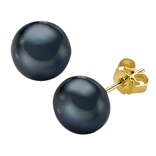 Akoya Cultured Pearl, Saltwater, 4/4, ø 7.5-8.0 mm, Black - 1 piece Akoya Cultured Pearl, Saltwater, 4/4, ø 7.5-8.0 mm, Black - 1 piece