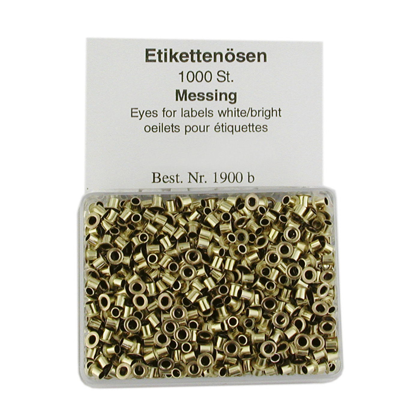 Label Lugs, Brass Yellow - 1000 pieces