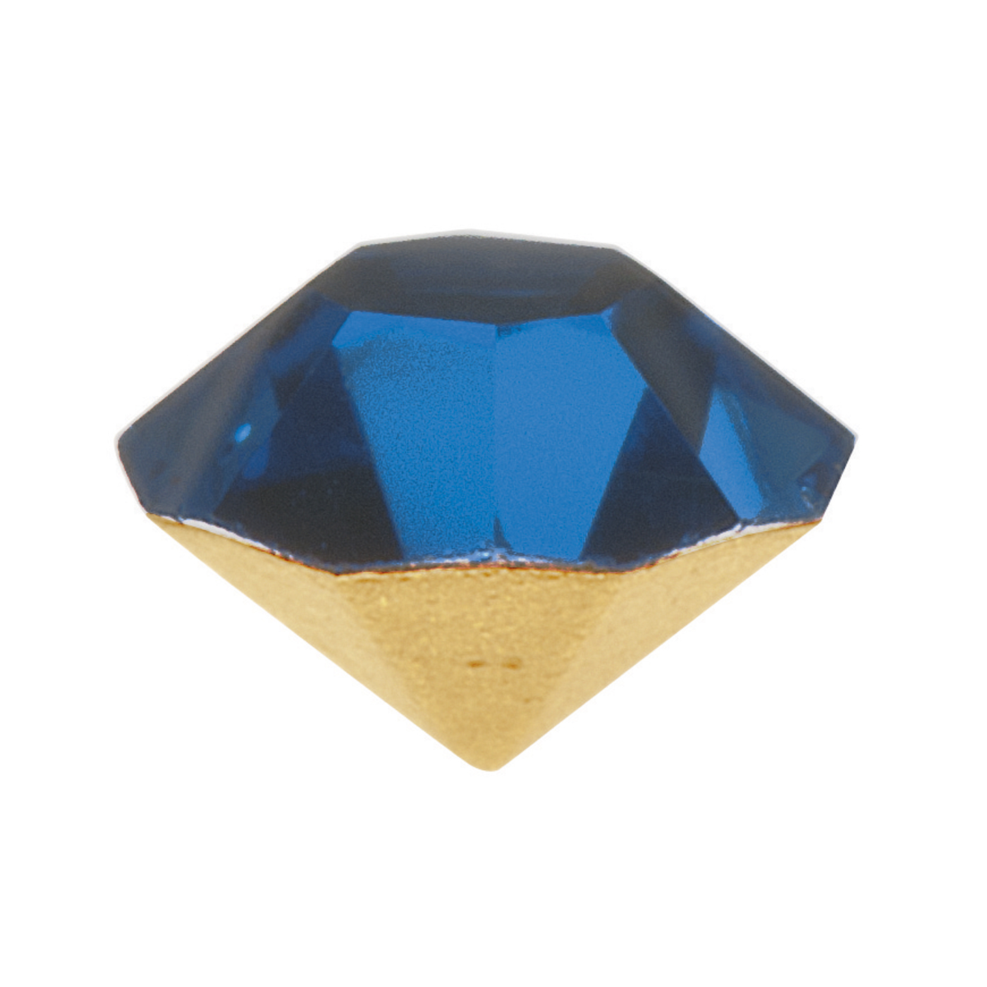 Glass Stone, Sapphire Blue, Round Faceted, ø 2.00-2.10 mm - 100 pieces