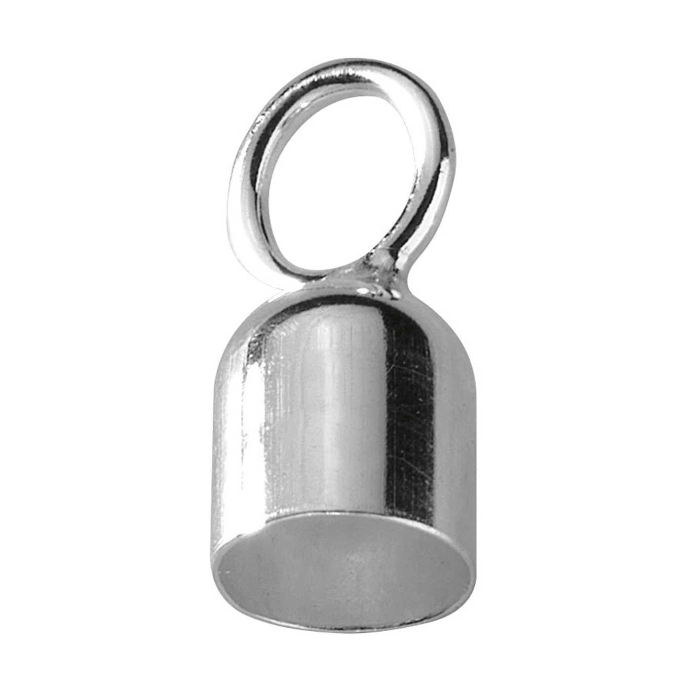 End Cap, Cylinder, 925Ag, ø 4 mm, Large Lug - 1 piece