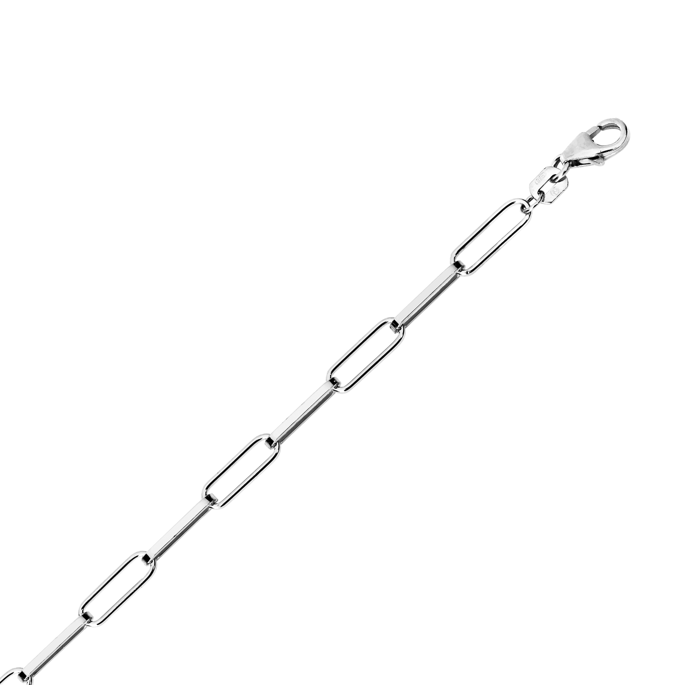 Papercliparmband, 925 Ag, 3,00 mm, 21 cm - 1 Stück Papercliparmband, 925 Ag, 3,00 mm, 21 cm - 1 Stück