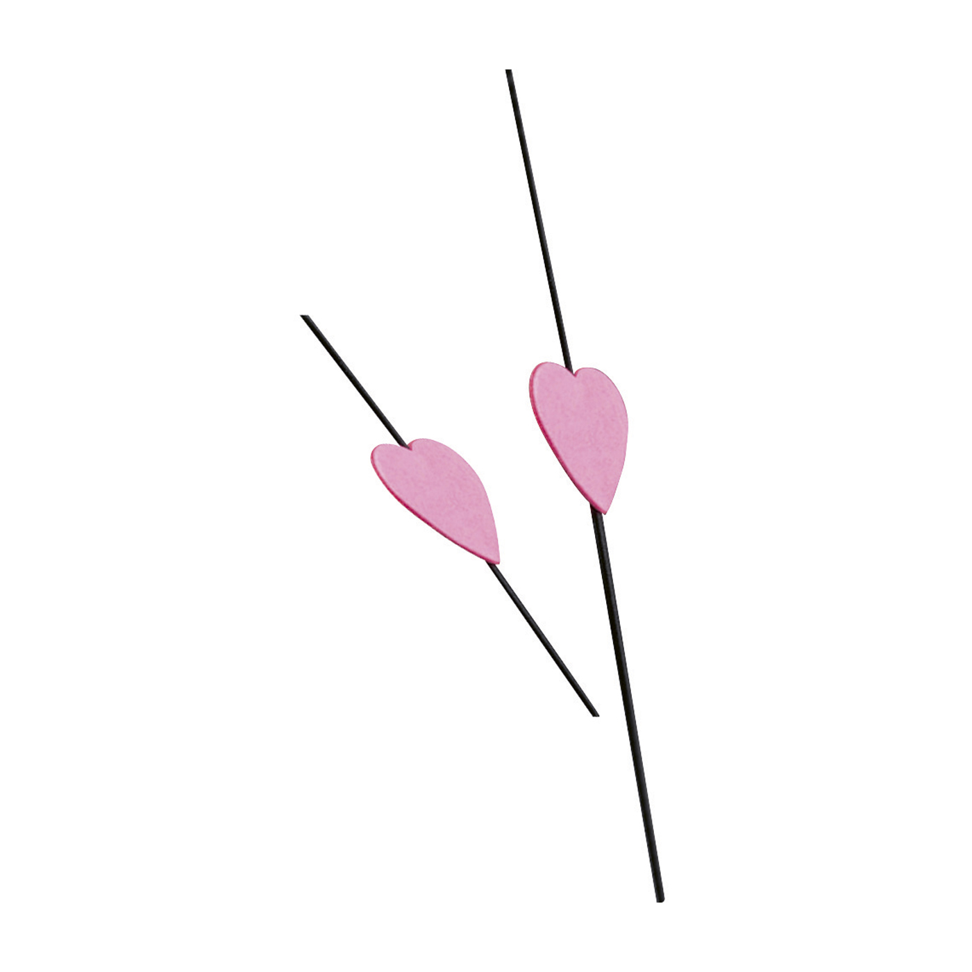 PICA-Design Zierverschlüsse für Schmucketuis, Herz, pink/rot, 10 cm - 30 Stück
