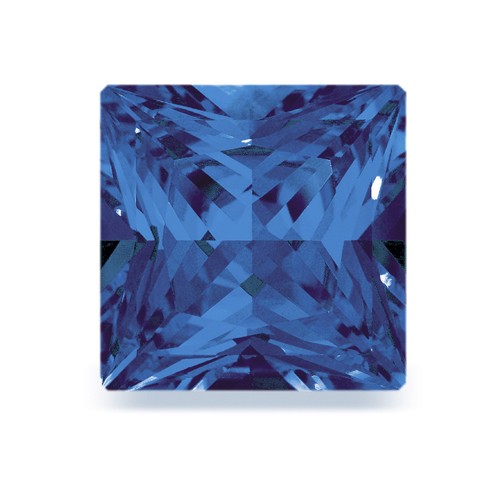Spinel, Synthetic, Carré, Bright Blue, Faceted,3.00 x 3.00mm - 1 piece