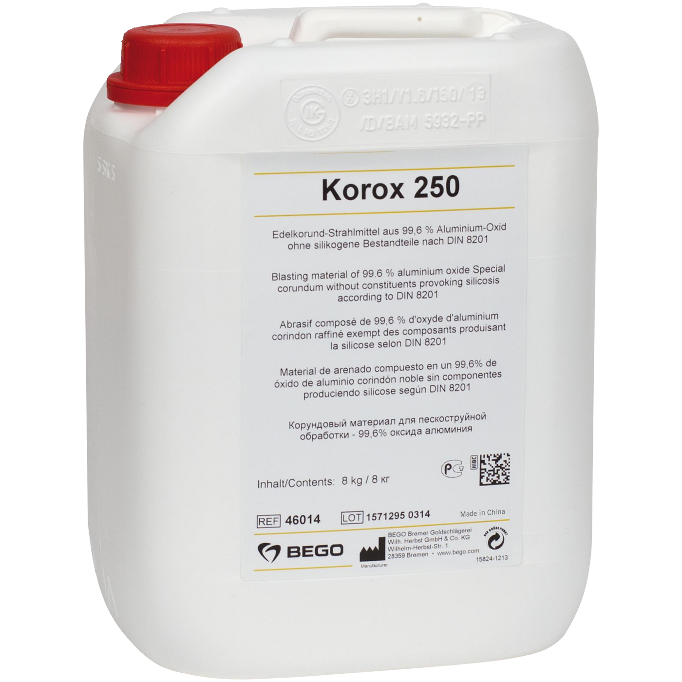 Bego Korox Edelkorund, 250 µm - 8 kg
