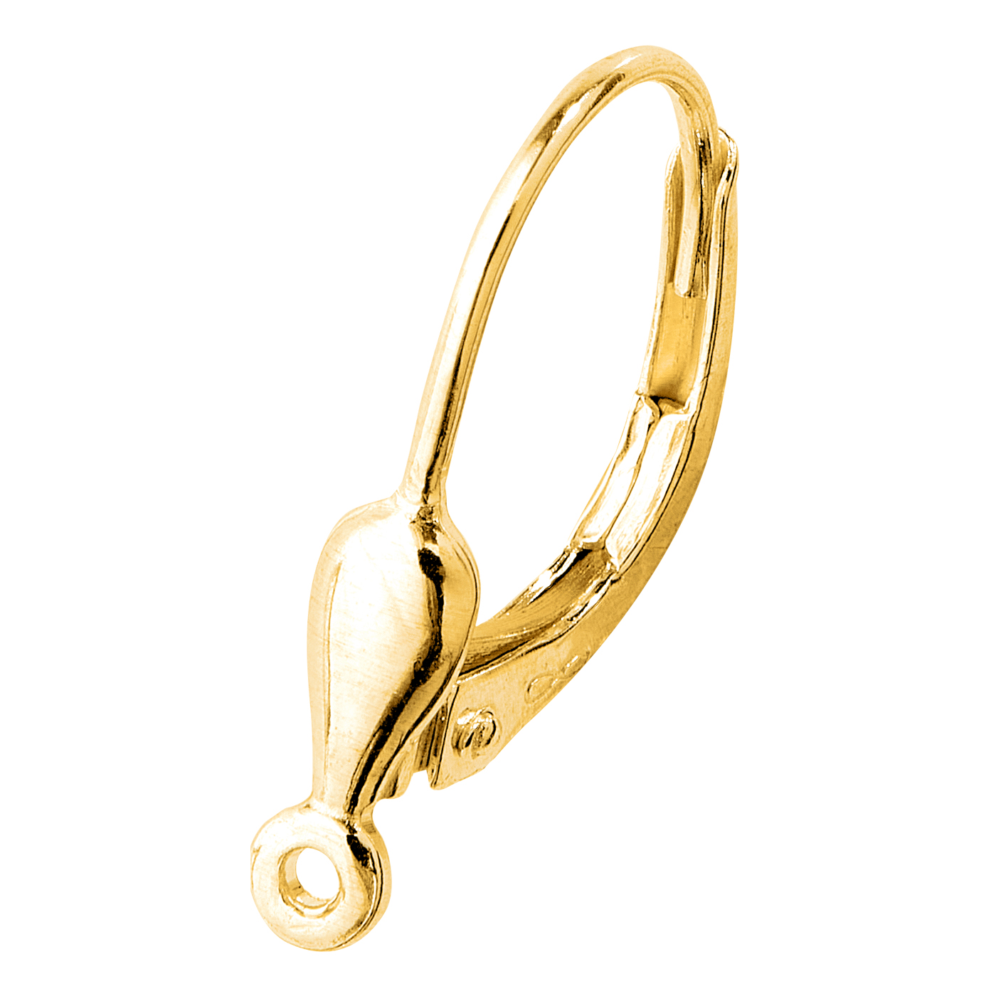 French Clip, 585G, 8.5 x 13.5 mm, Smooth, Lug Transvers - 1 piece