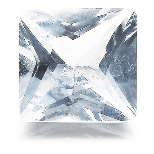 Zirconia, Carré, White, Faceted, 4.00 x 4.00 mm - 5 pieces