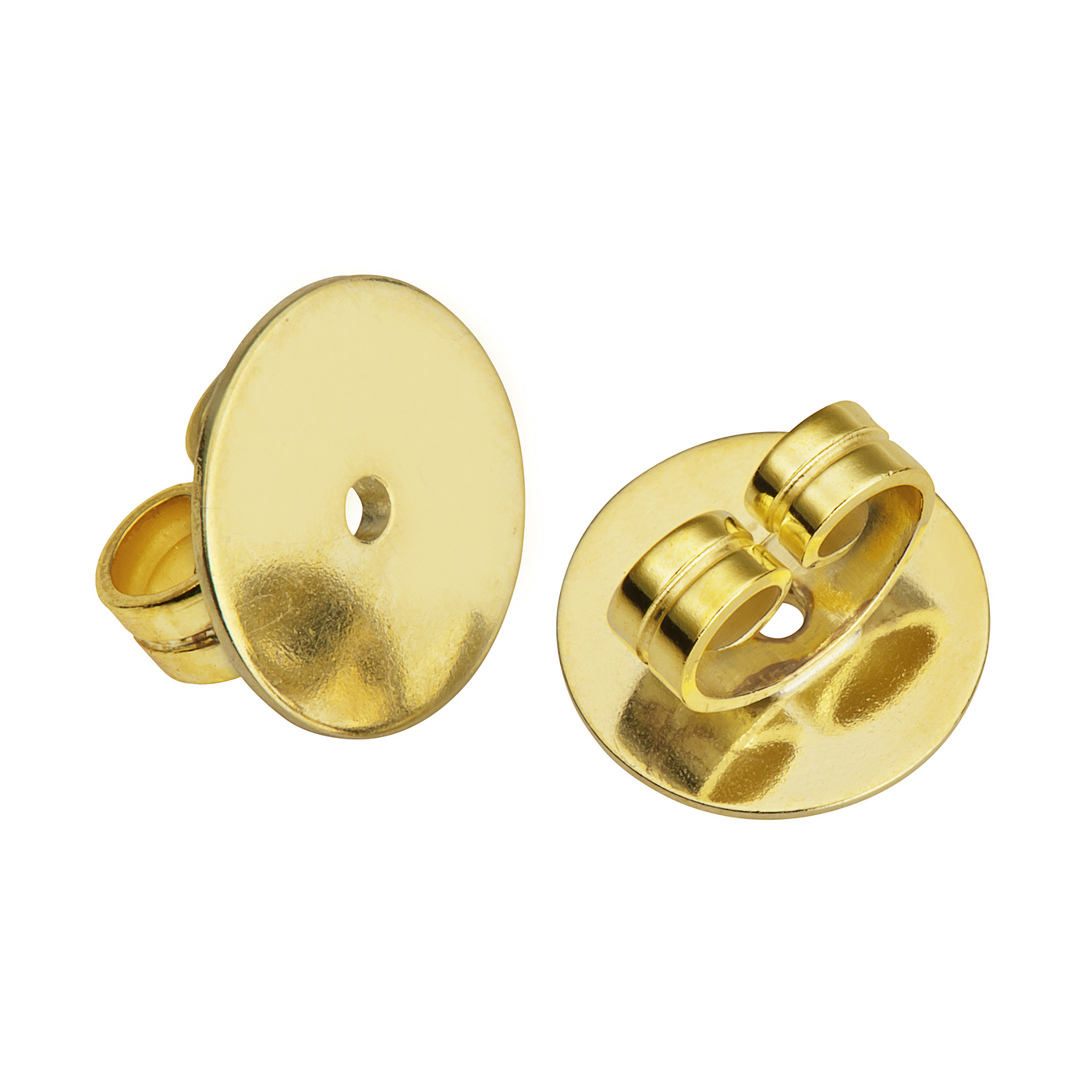 Ear Nut, Rolled Gold, ø 8 mm, with Pad - 1 piece
