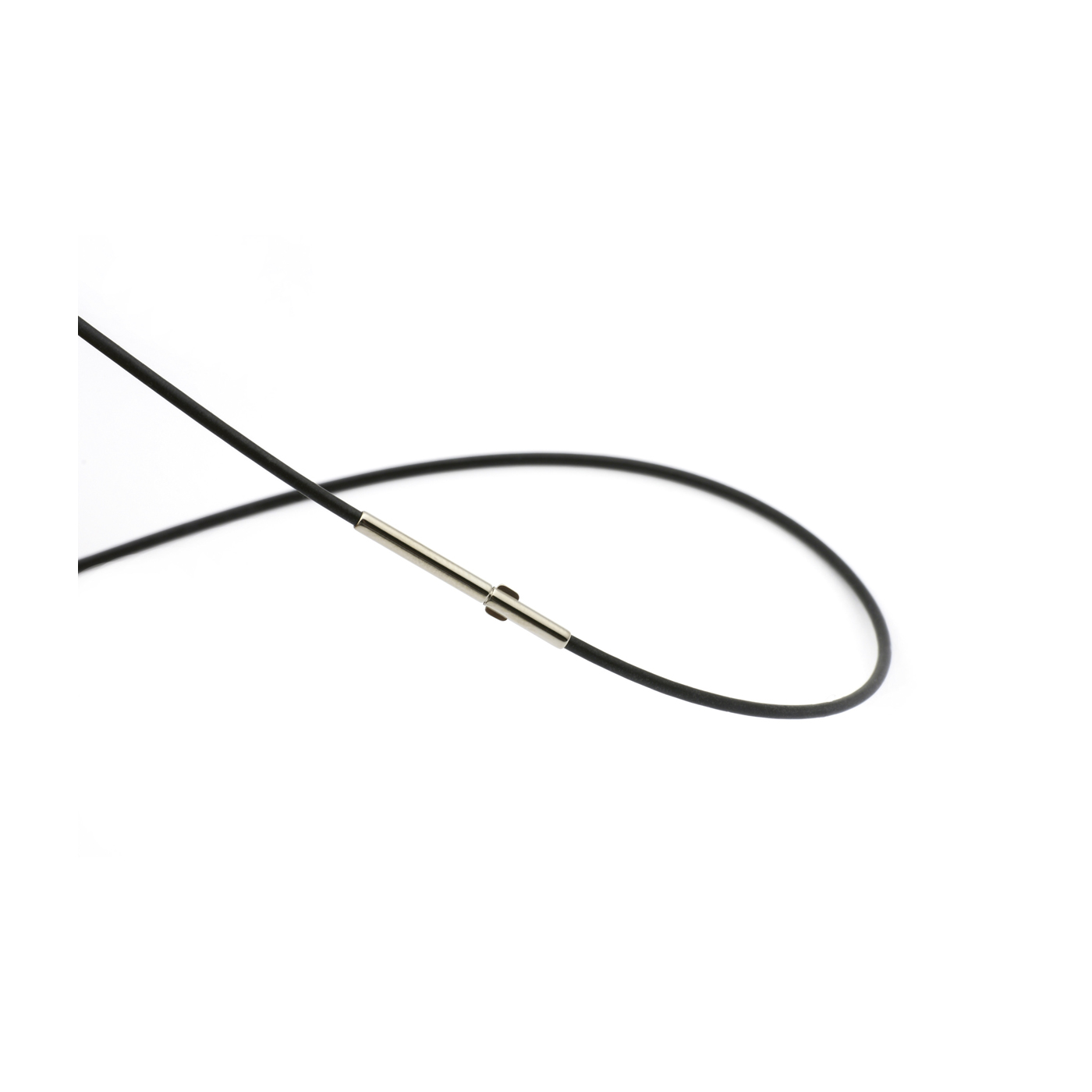 Halsreif "Silica", Bio-Kautschuk, schwarz, ø 3 mm, 50 cm - 1 Stück Halsreif "Silica", Bio-Kautschuk, schwarz, ø 3 mm, 50 cm - 1 Stück