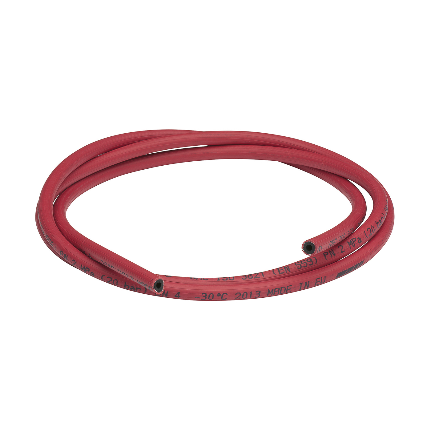 High-Pressure Hose, Red, for Gas - 1 m