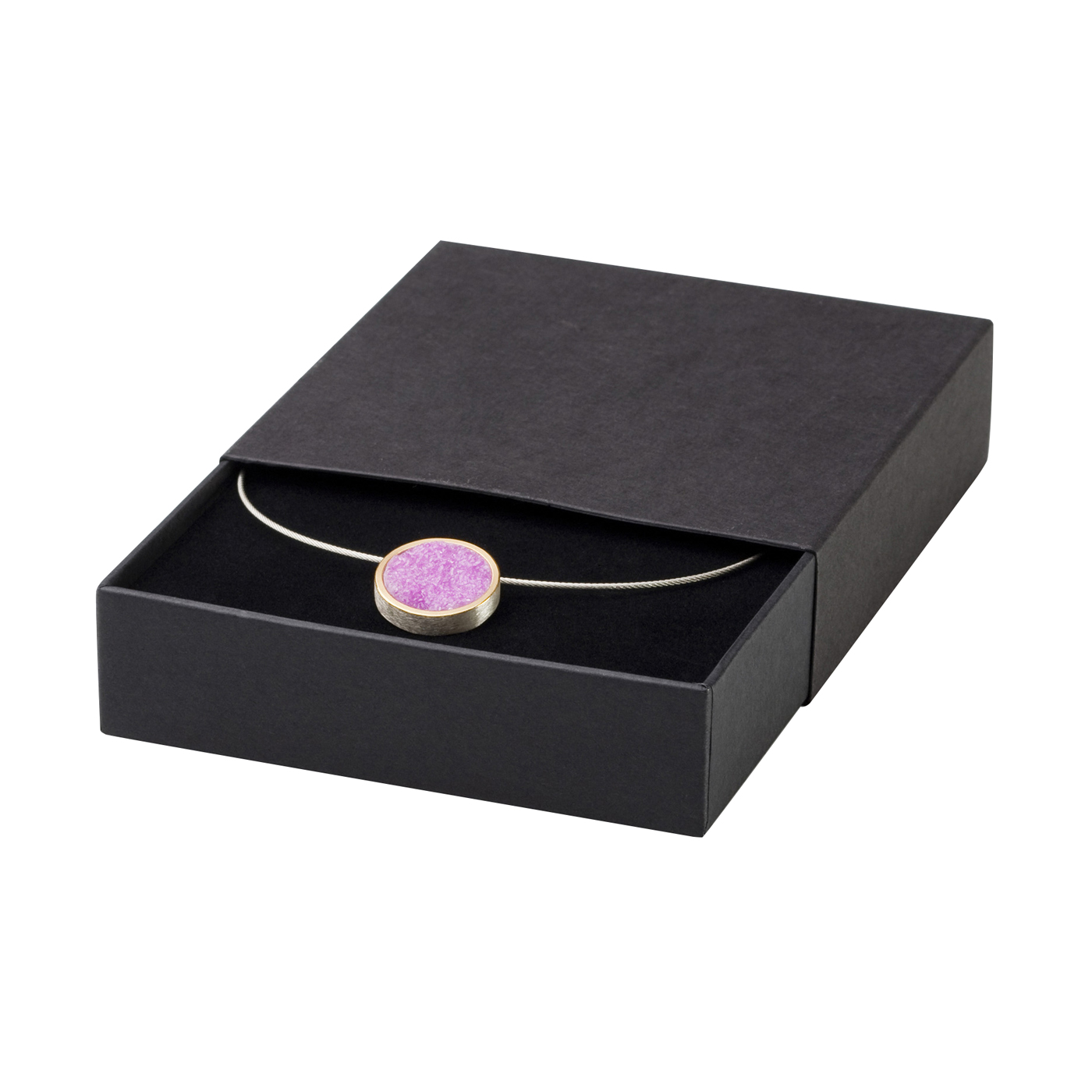 PICA-Design Schmucketui "Quadrabox", schwarz, 120 x 120 x 33 mm - 1 Stück