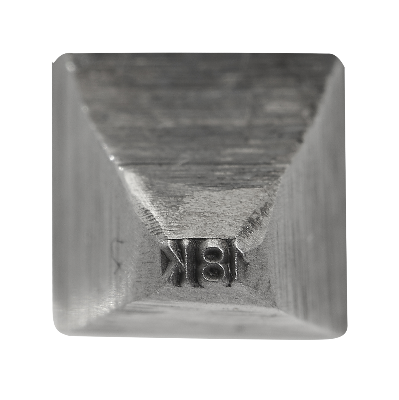 Legierungsstempel 18K, gebogen, Schrifthöhe 0,75 mm - 1 Stück Legierungsstempel 18K, gebogen, Schrifthöhe 0,75 mm - 1 Stück