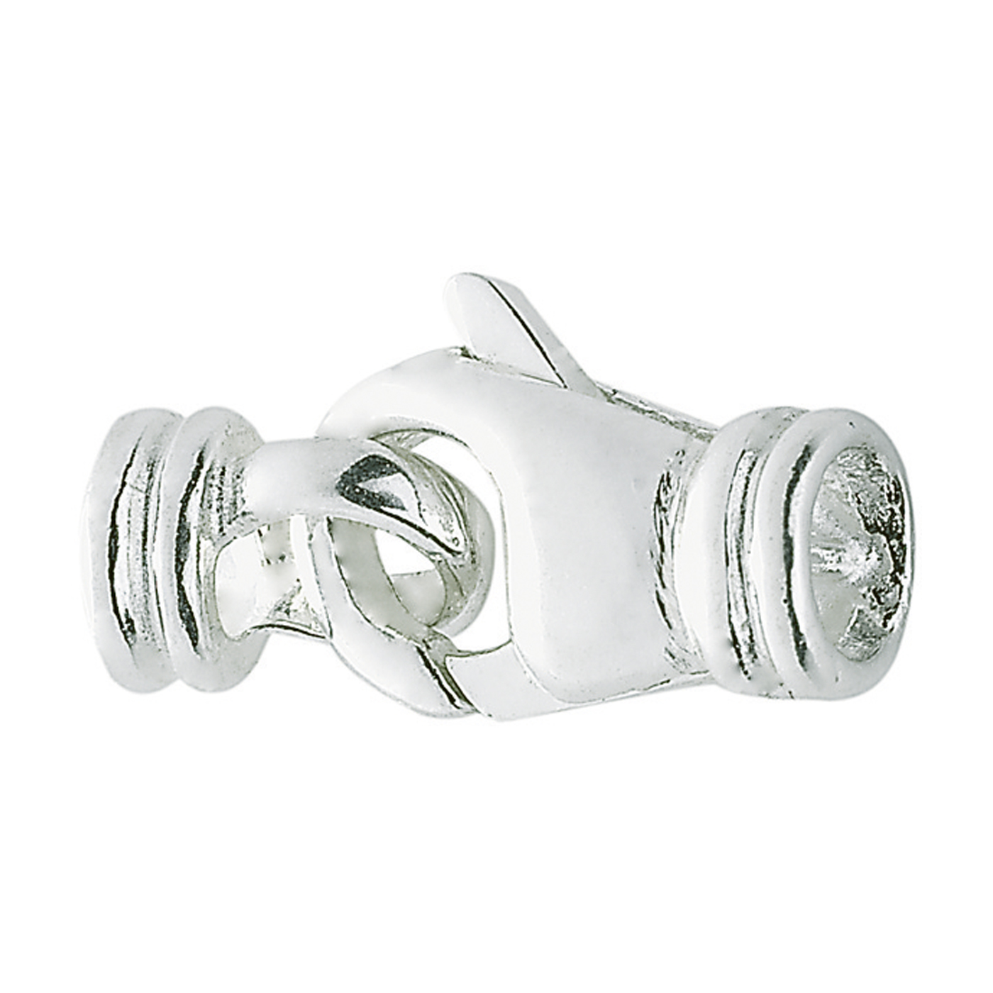 Lobster Clasp, 925Ag Polished, Calotte ø 5 mm - 1 piece