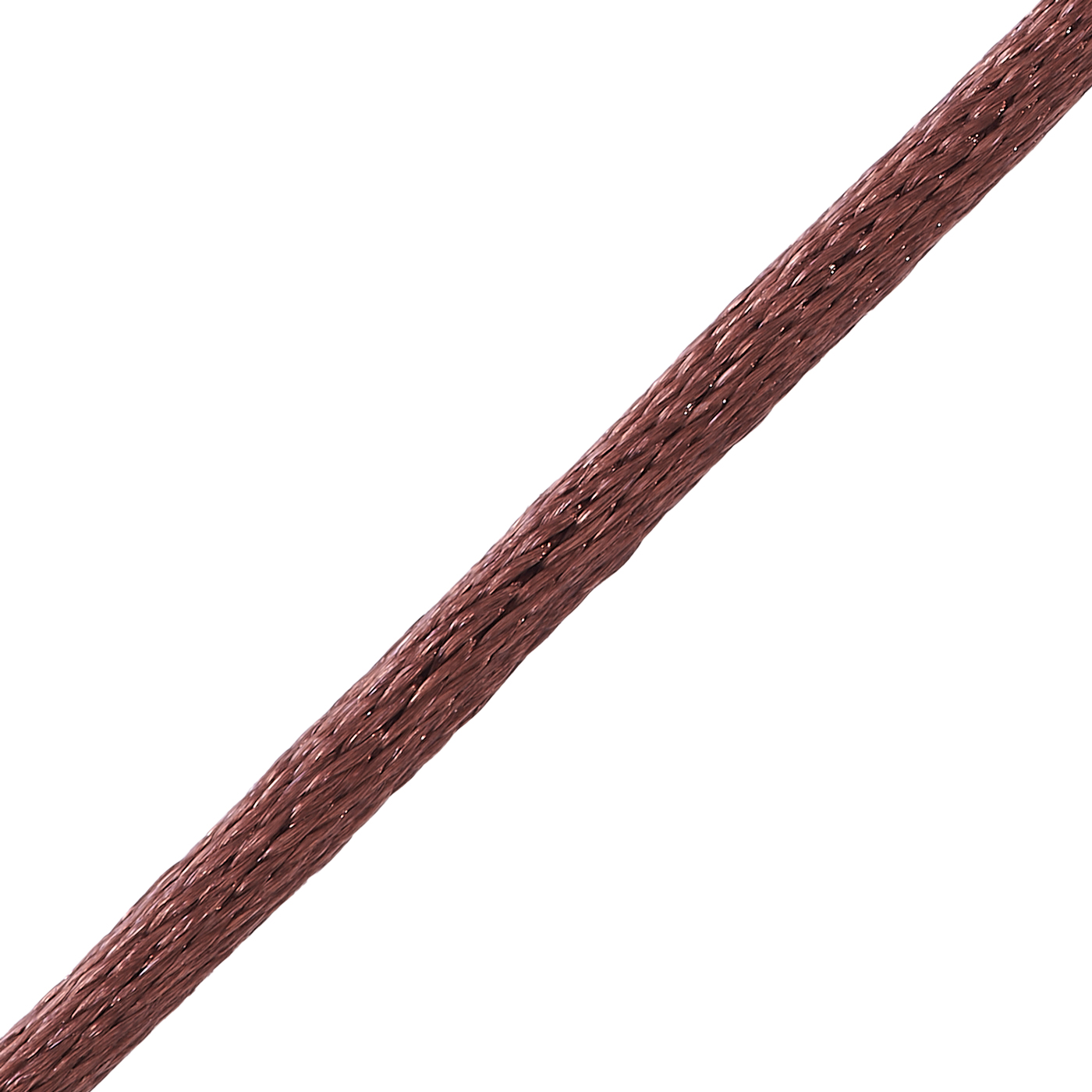 Satinband, 42 cm, ø 2 mm, braun, mit Karabiner 925 Ag rhod. - 42 cm Satinband, 42 cm, ø 2 mm, braun, mit Karabiner 925 Ag rhod. - 42 cm
