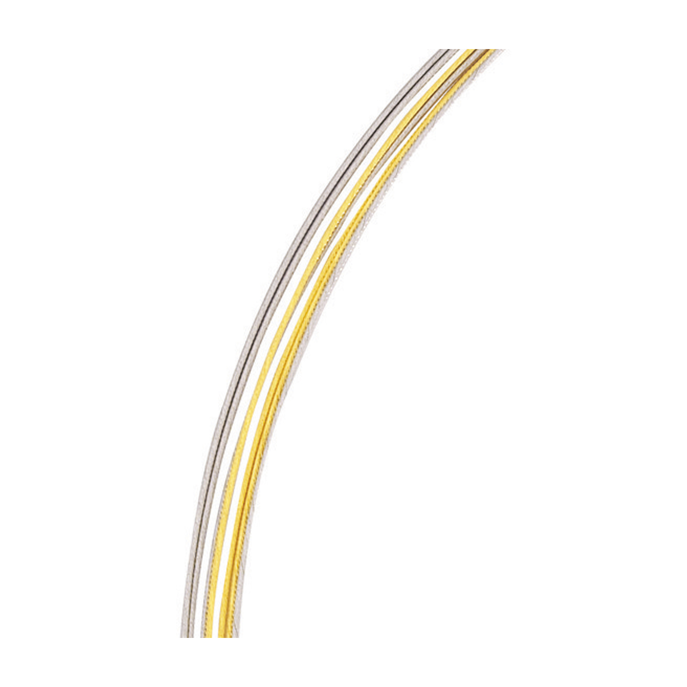 Seilcollier "Cable", ES, bicolor, 7-reihig, 45cm,  Bajonett - 1 Stück