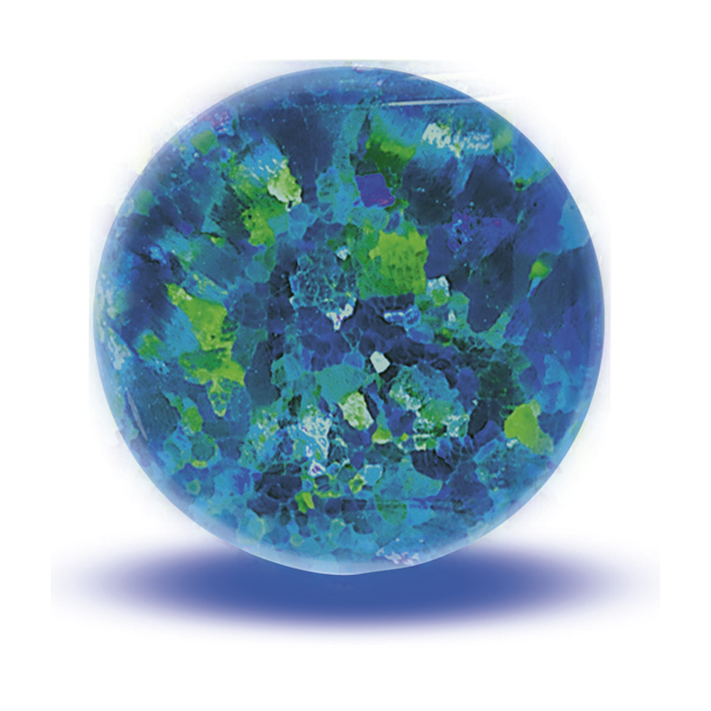 Opal-Imitation, rund, Cabochon, blaugrün, ø 6 mm - 1 Stück