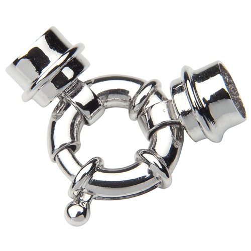 Spring Ring, 925Ag, ø 14 mm, with End Capsules - 1 piece
