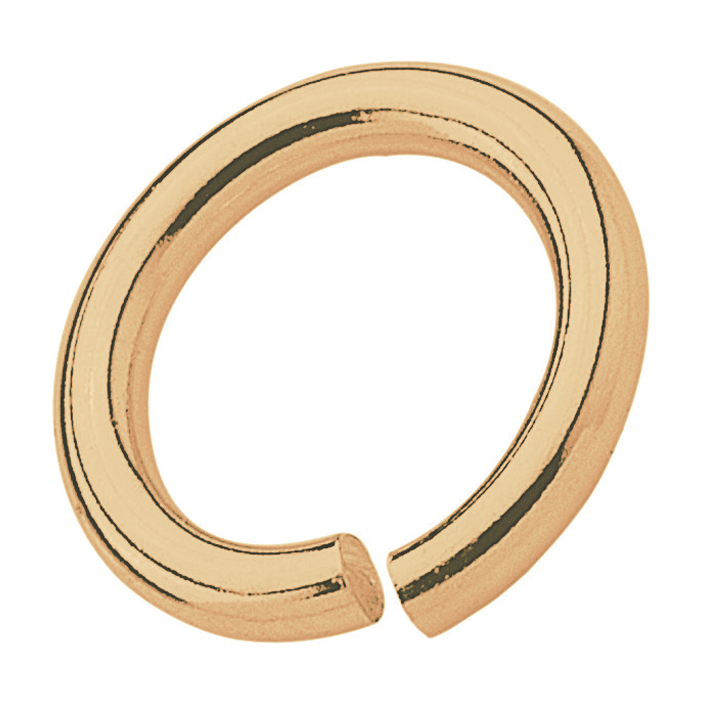 Binderinge, Doublé rosé, rund, ø 7 mm - 10 Stück