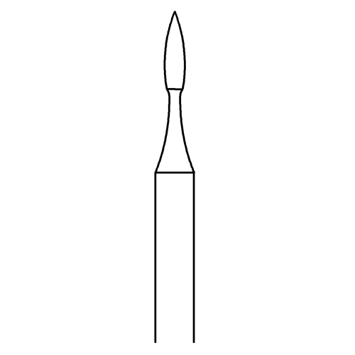 Flame-Shaped Milling Cutter, Fig. 48, ø 1.2 mm - 1 piece
