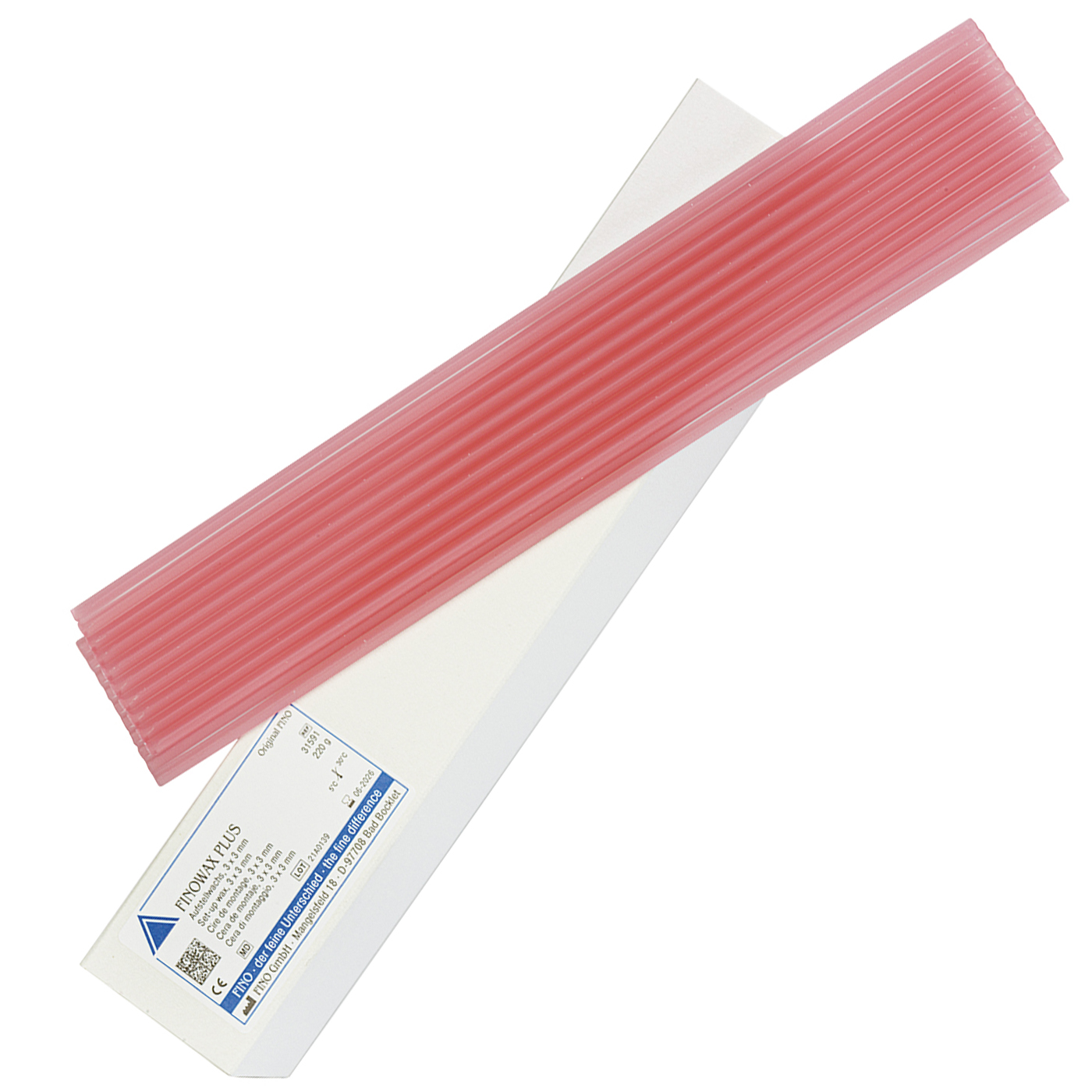 FINOWAX PLUS Set-Up Wax, Pink, 3 x 3 mm - 220 g