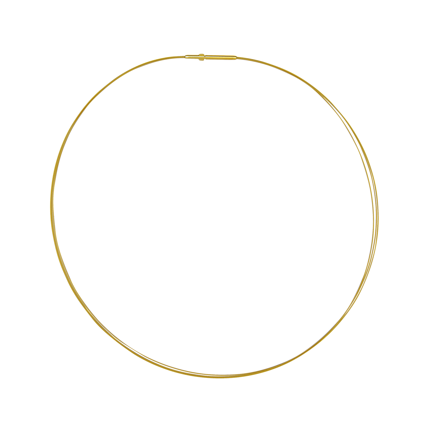 Spiral Necklace,St. Steel Gd.-Pl.,ø 0.5mm,Clip Closure,45 cm - 1 piece