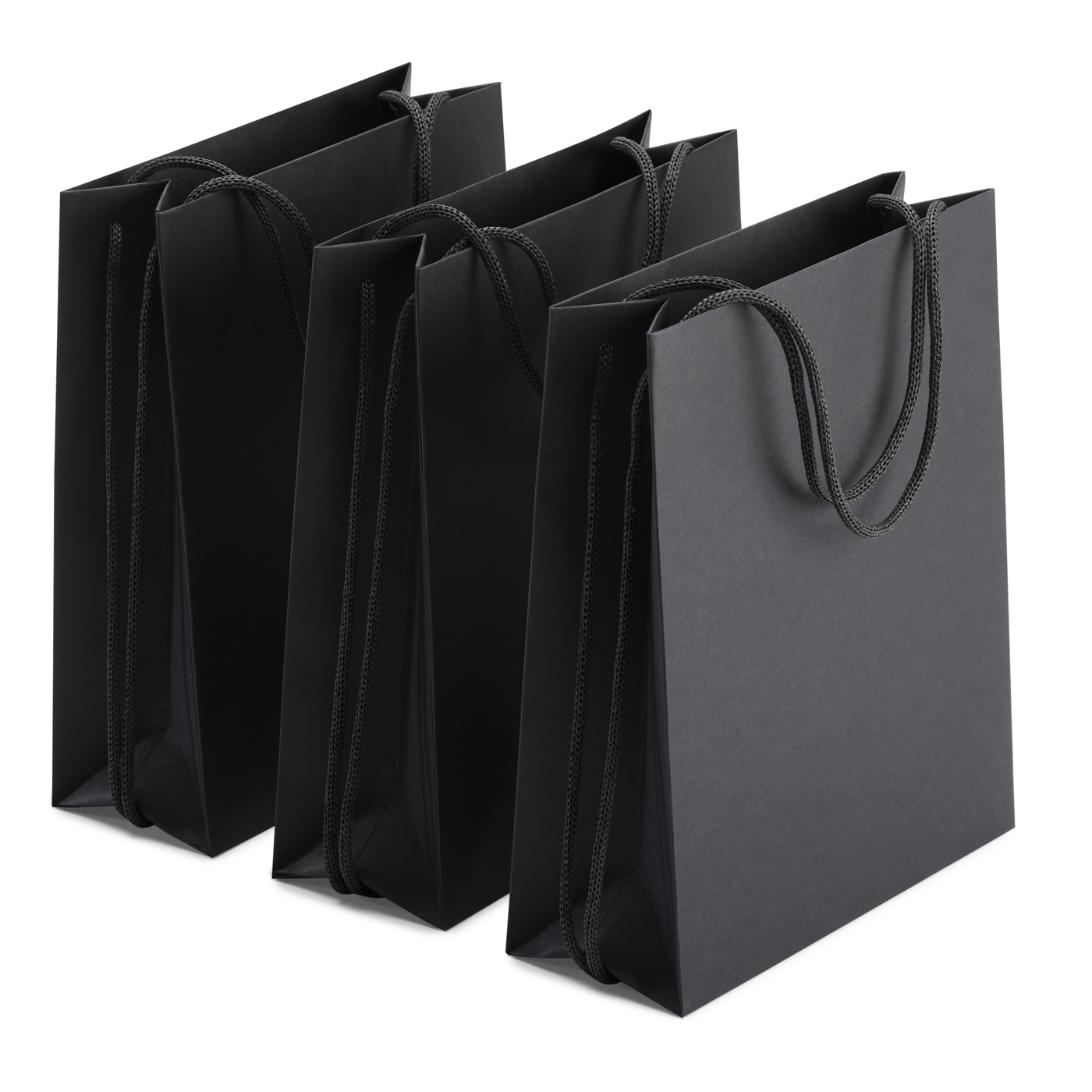 PICA-Design Papiertragetasche, groß, schwarz, 190 x 230 x 80 mm - 3 Stück PICA-Design Papiertragetasche, groß, schwarz, 190 x 230 x 80 mm - 3 Stück
