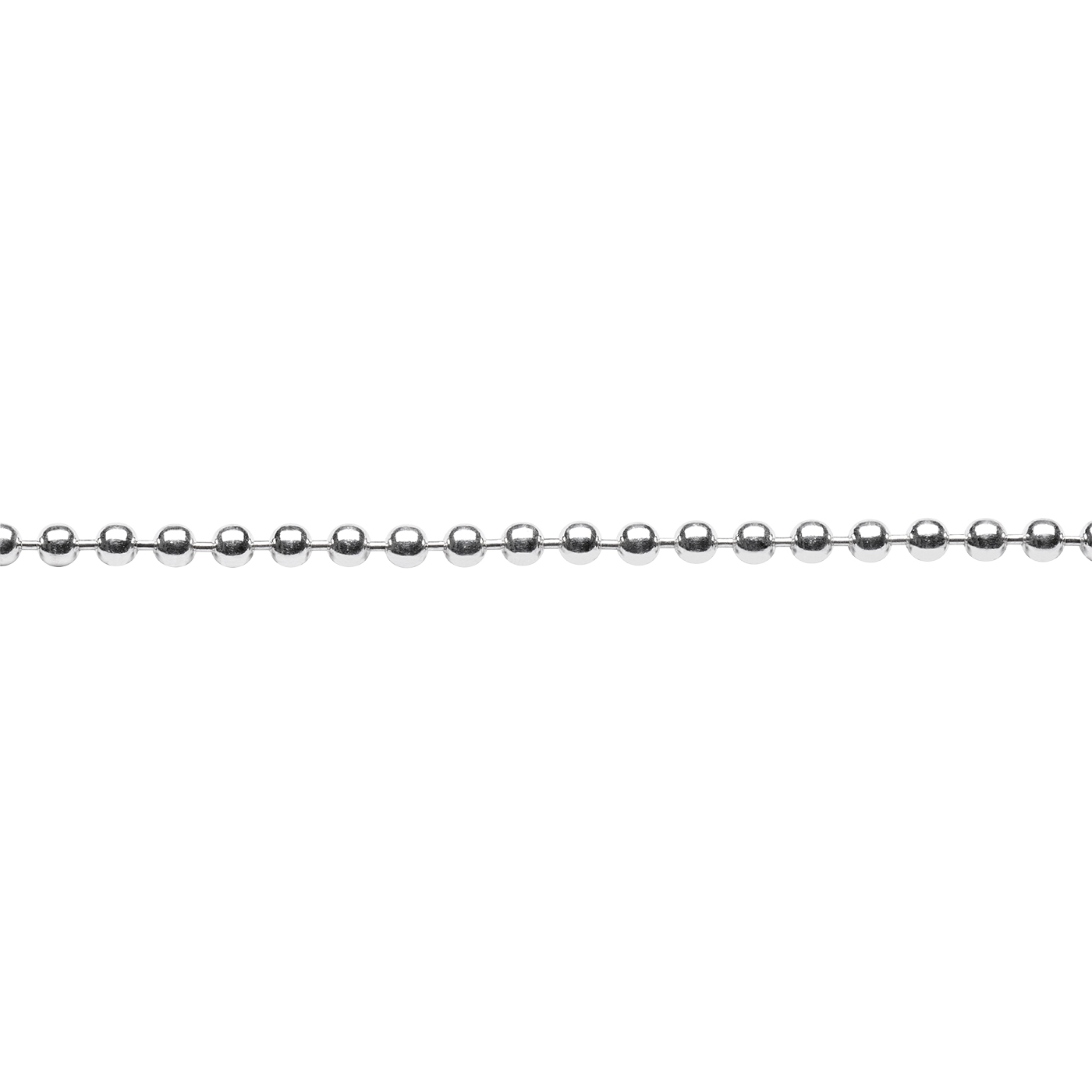 Kugelkette, 925 Ag, 2,00 mm, Meterware - 10 cm Kugelkette, 925 Ag, 2,00 mm, Meterware - 10 cm