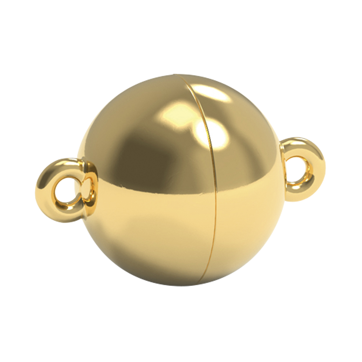 Goldplus Magnetic Clasp, Ball, 585G Polished, ø 12 mm - 1 piece