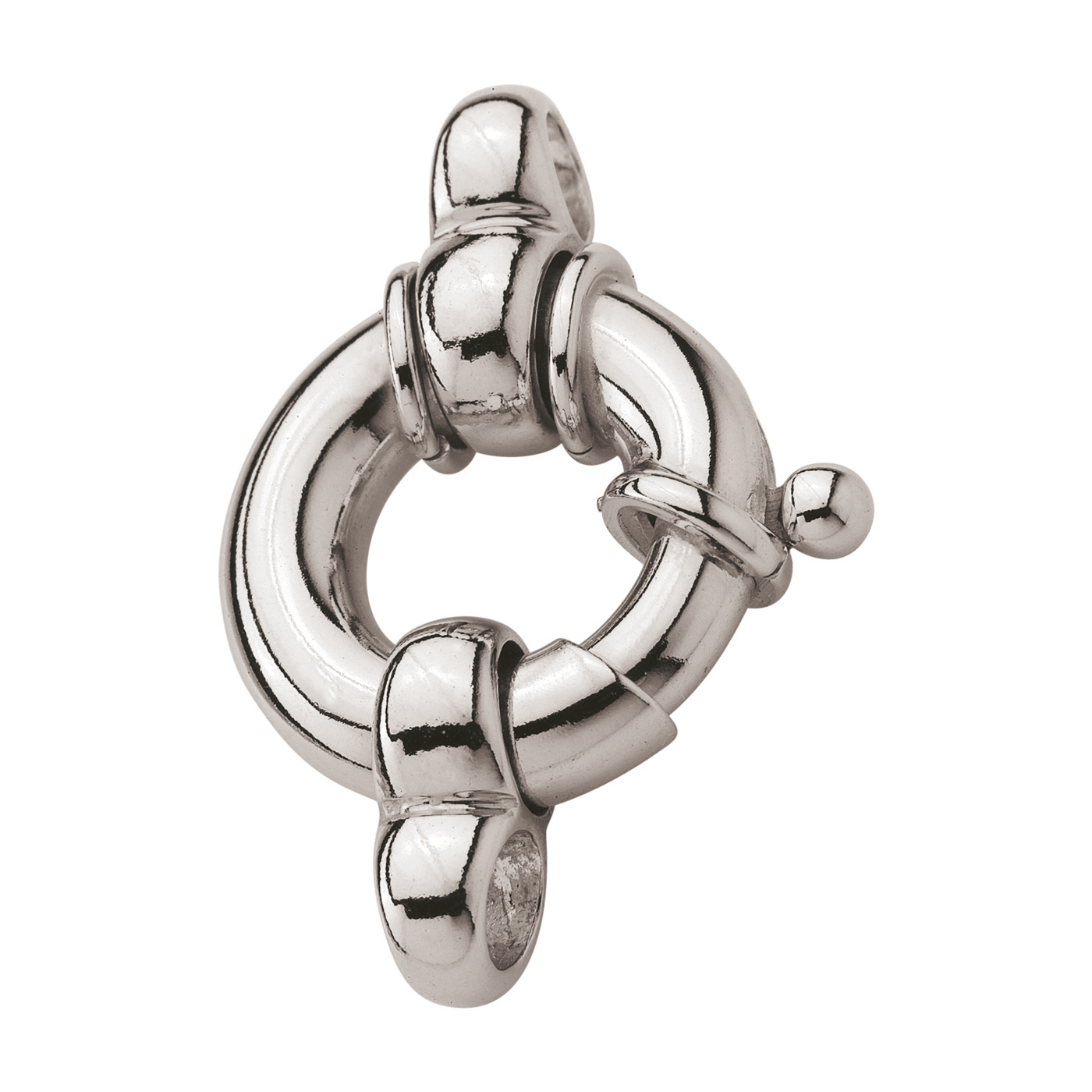 Spring Ring, 925Ag, ø 18 mm, with Trigger Lugs - 1 piece