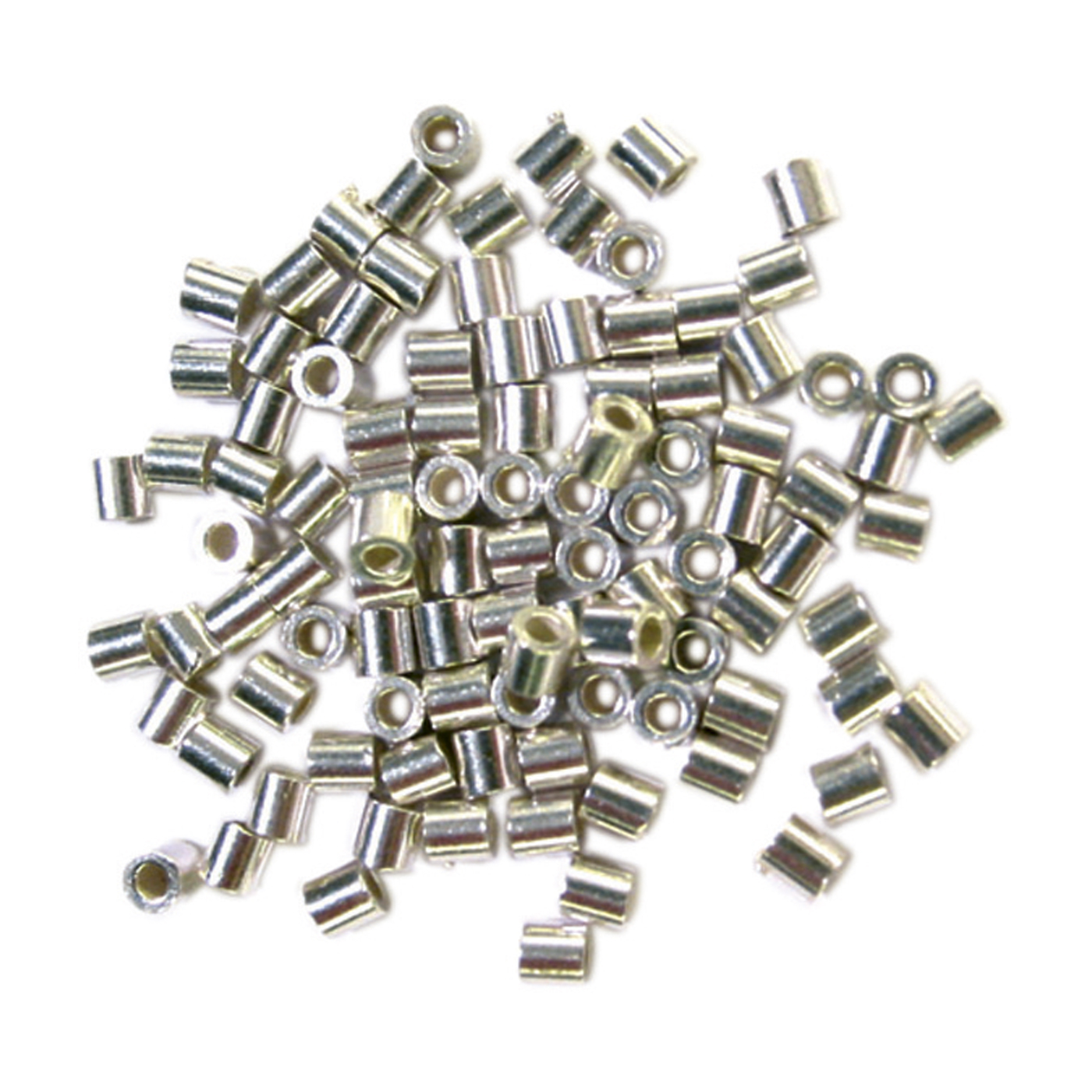 Crimps Quetschröhrchen, 925 Ag, ø 2,3/1,5 mm - 100 Stück