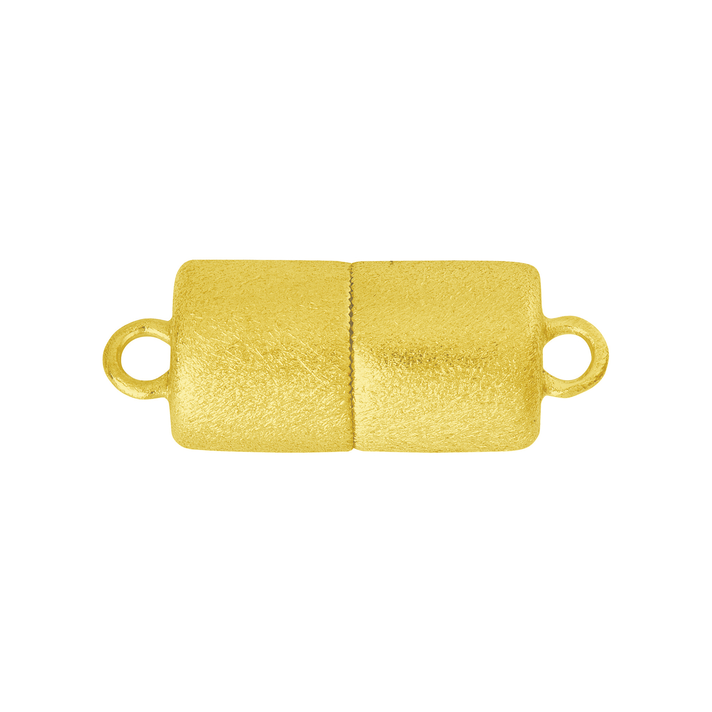 Magnetic Clasp, Cylinder, 925Ag Gold-Plated,Diam.-Coat.,ø8mm - 1 piece