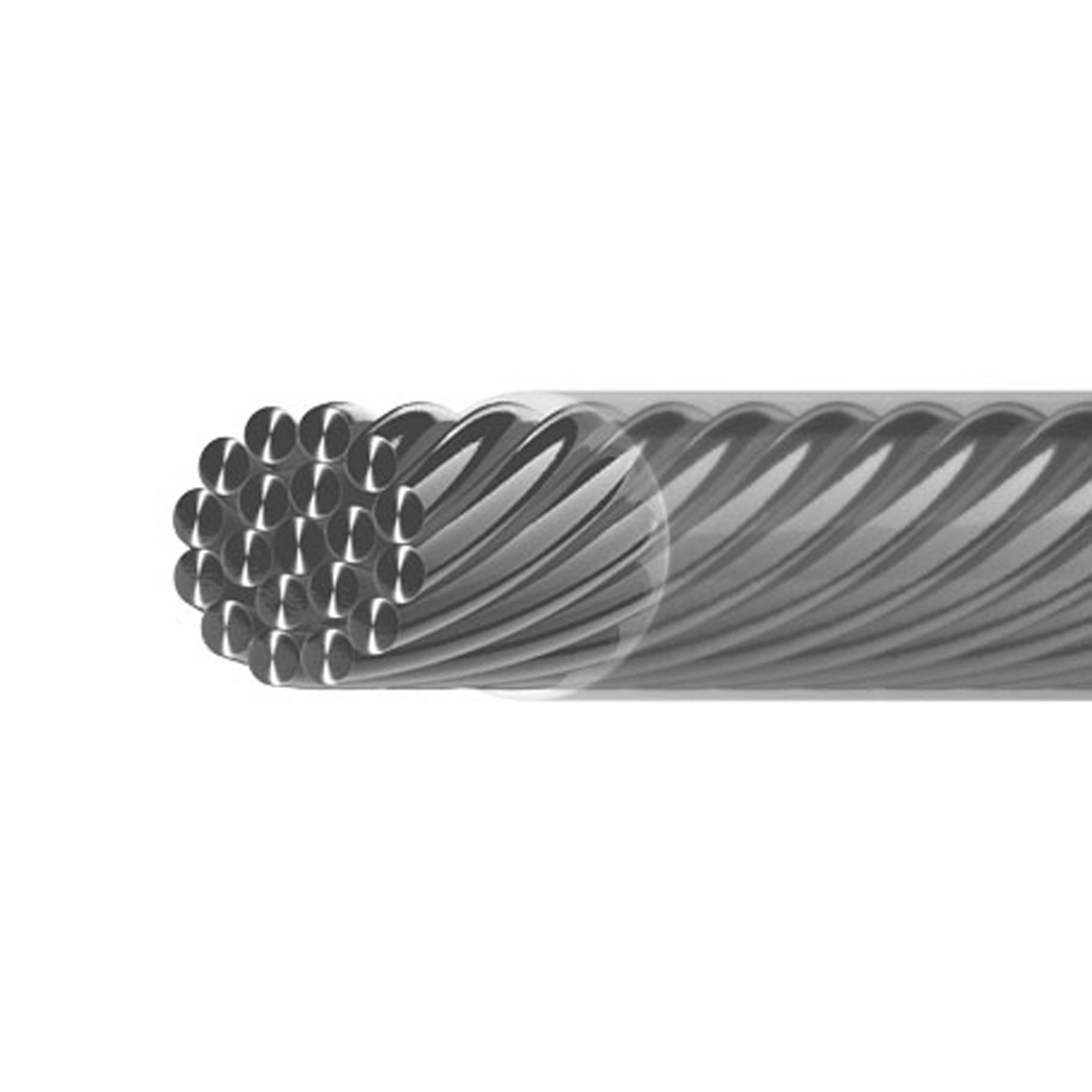 Griffin Jewelry Wire Stahldraht, stahlfarbig, 19 Stränge, ø 0,60 mm - 9,15 m