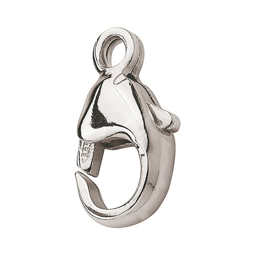 Lobster Clasp, 585WG, 11 mm, Pressed - 1 piece