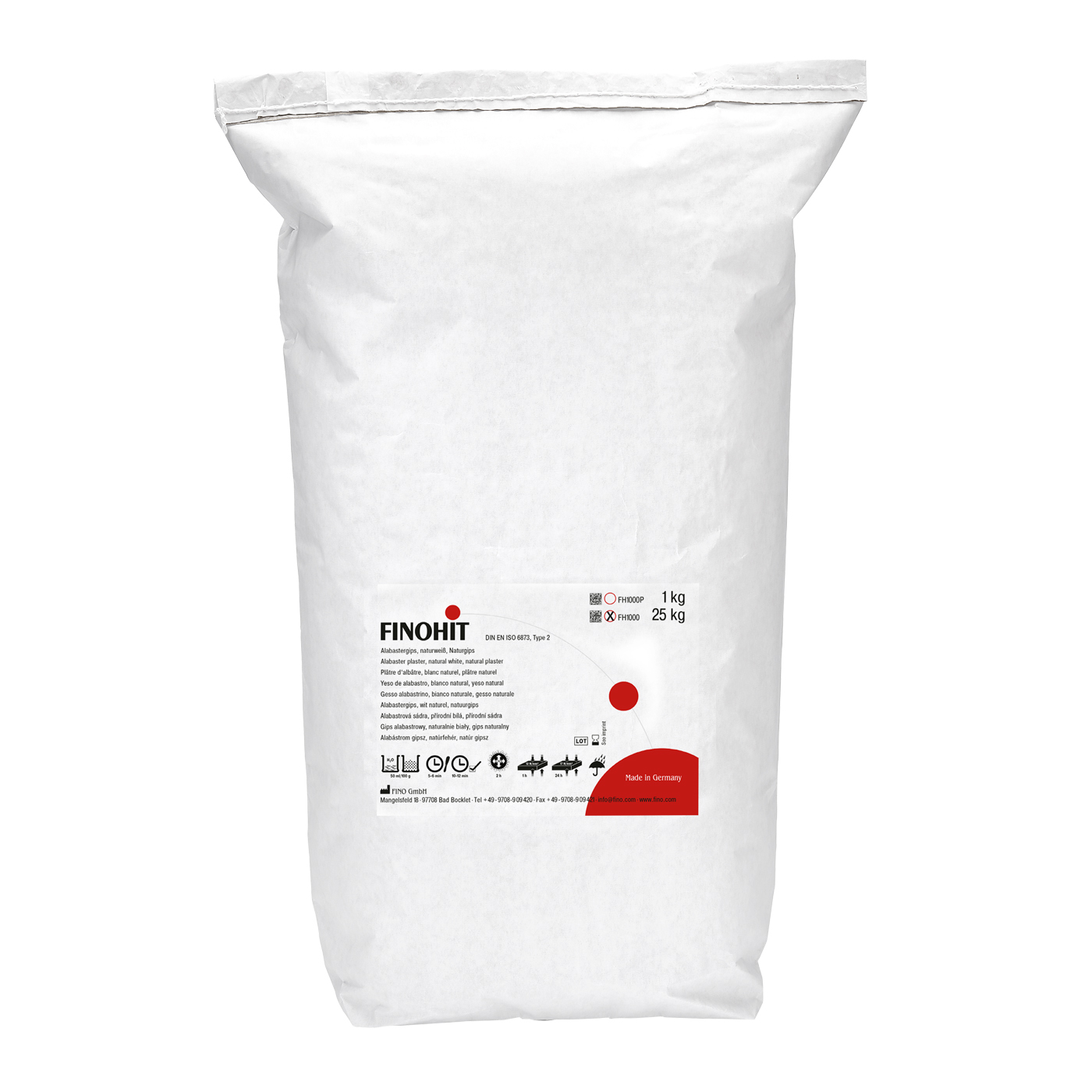 FINOHIT alabaster plaster, natural white - 25 kg