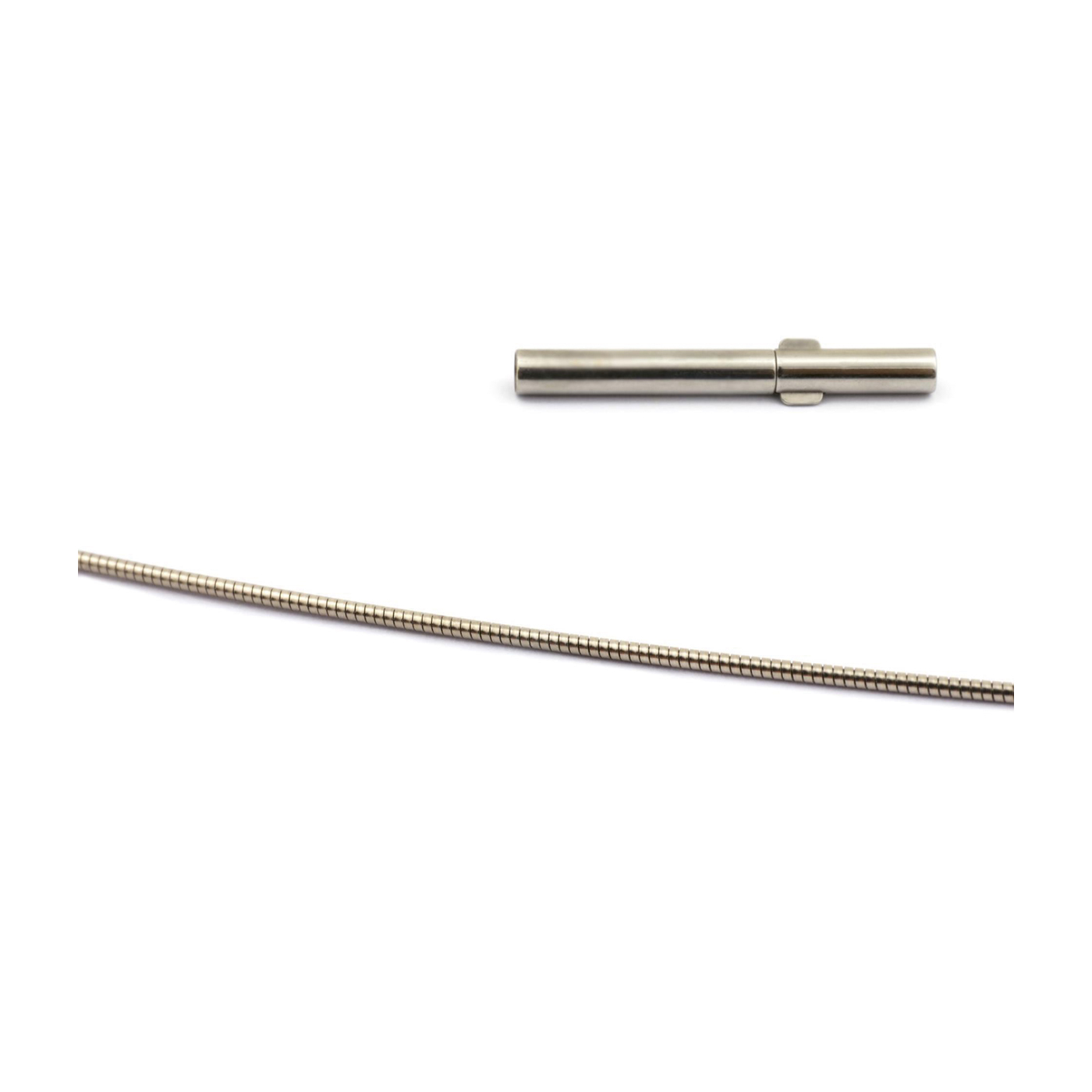 Elastic Omega Necklace, 750WG, ø 0.8 mm, 43 cm - 1 piece