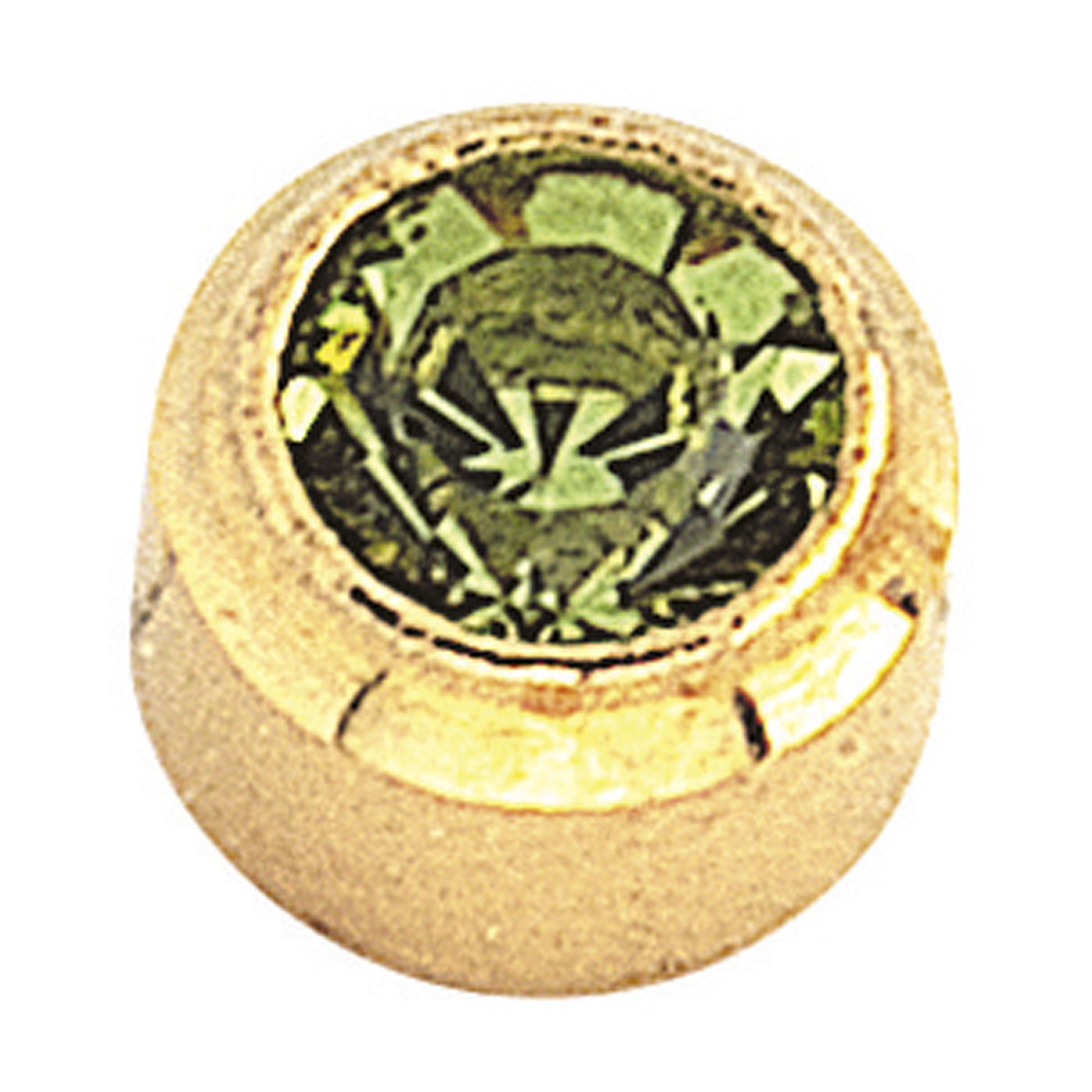 Plus System First Studs, Gold-Plated, Peridot, ø 3.95 mm - 12 x 2 pieces