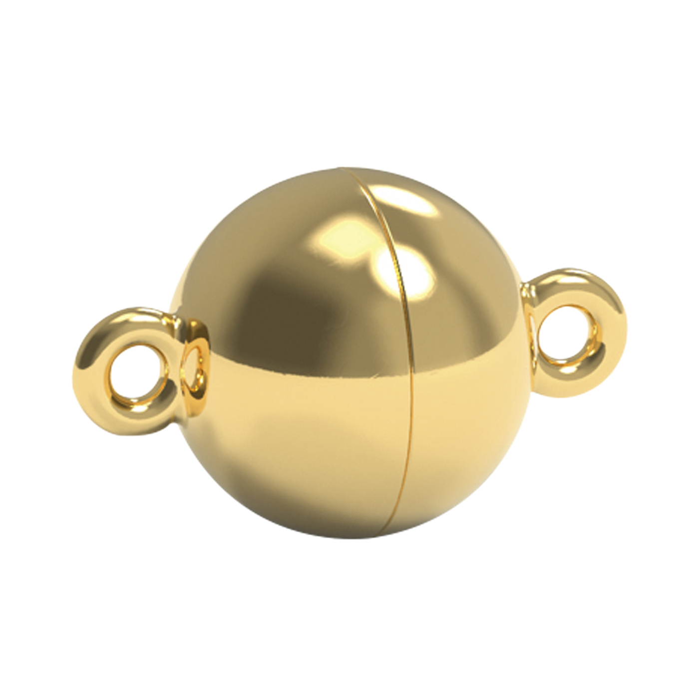 Goldplus Magnetic Clasp, Ball, 585G Polished, ø 10 mm - 1 piece