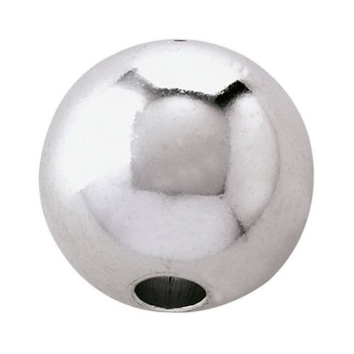 2-Hole Ball, 925Ag Polished, ø 7 mm - 1 piece