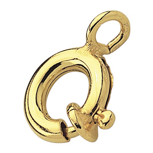 Spring Ring, Rolled Gold, ø 4.8 mm, with Collar - 1 piece