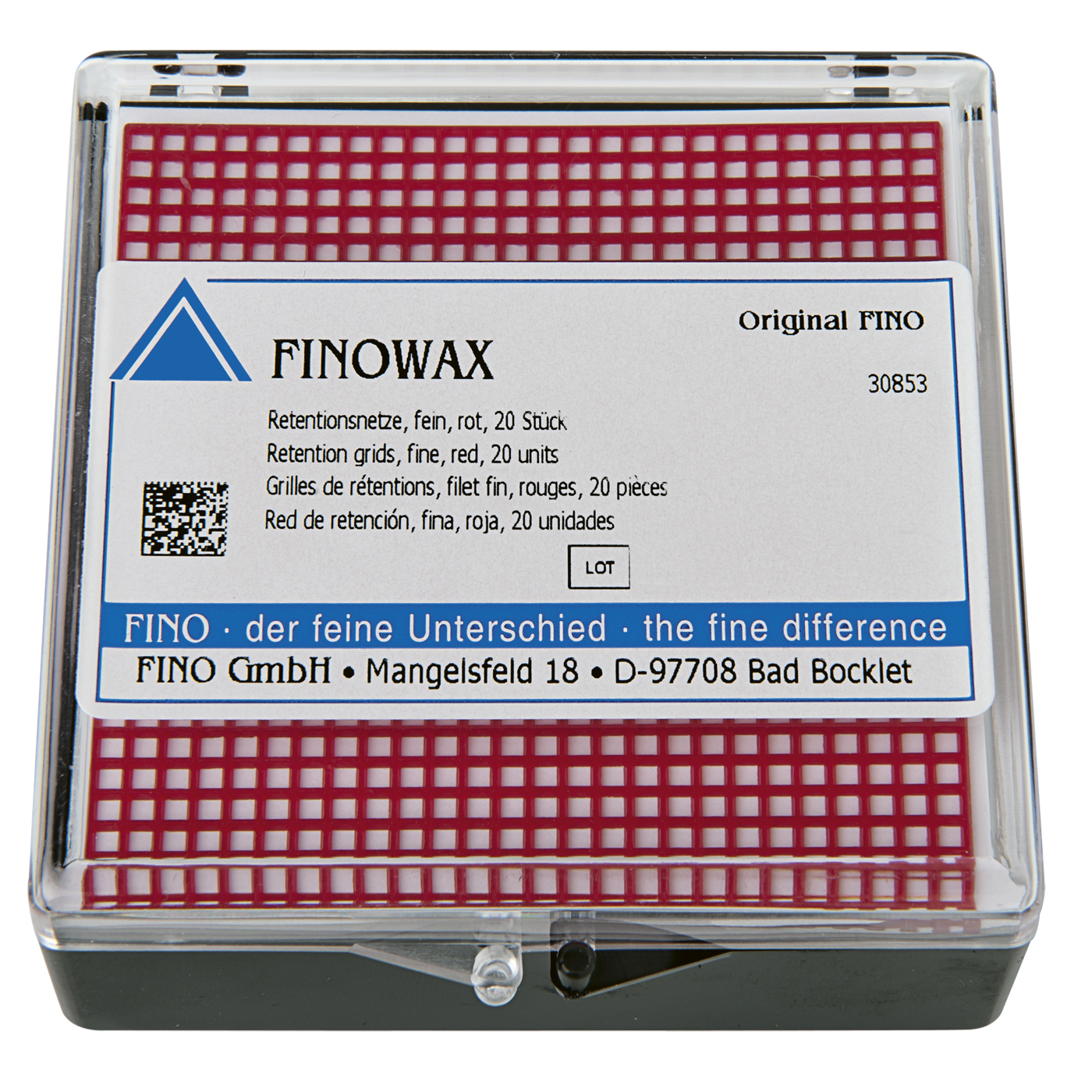FINOWAX preformed wax patterns, retention grids, fine - 20 pieces FINOWAX preformed wax patterns, retention grids, fine - 20 pieces