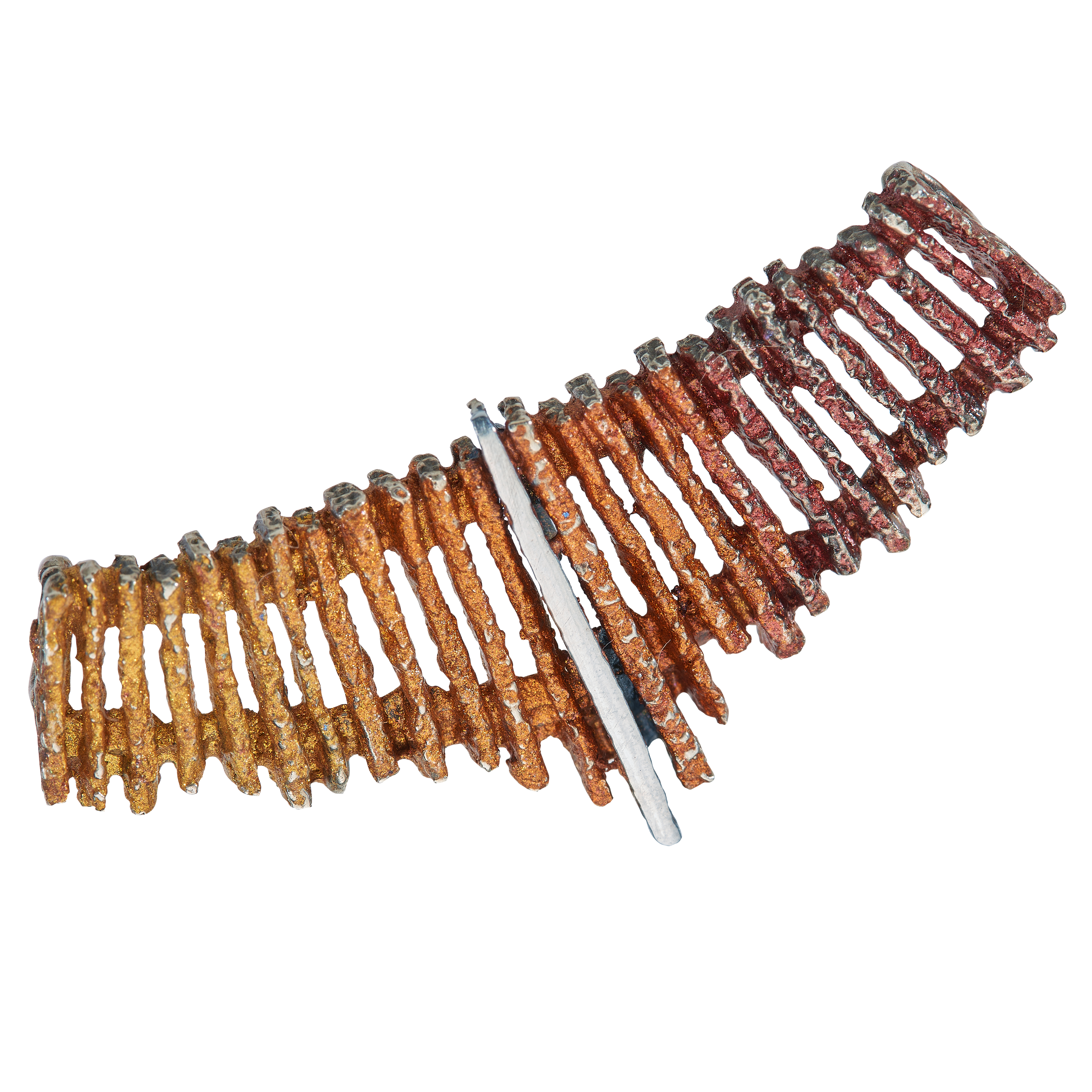 Anhänger, 925Ag, Farbpigmente ocker - 1 Stück