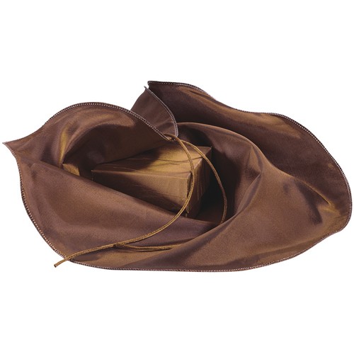 Satin Bags, Brown, ø 420 mm - 5 pieces
