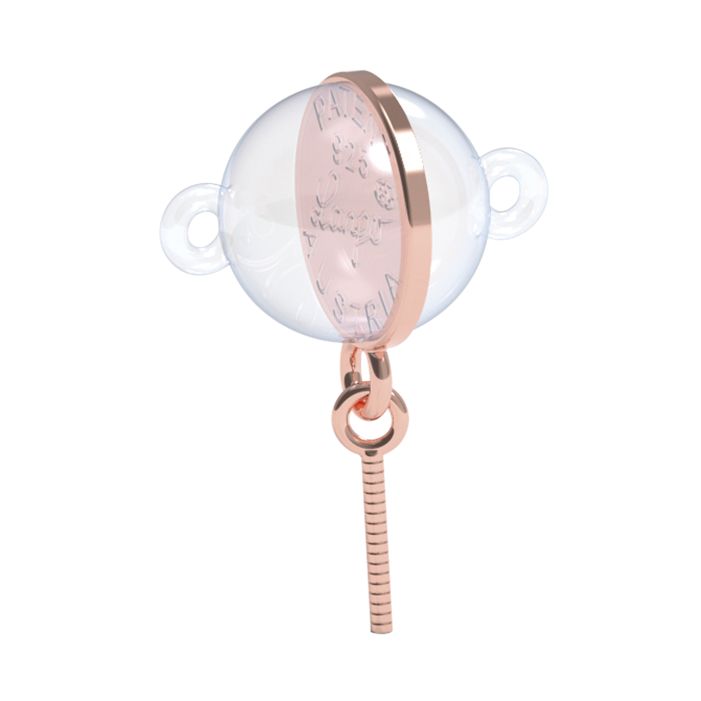 Langer Magnetschließen Halterung "AddOn", 925 Ag rosé verg., ø 10 mm, mit Perlstift - 1 Stück Langer Magnetschließen Halterung "AddOn", 925 Ag rosé verg., ø 10 mm, mit Perlstift - 1 Stück