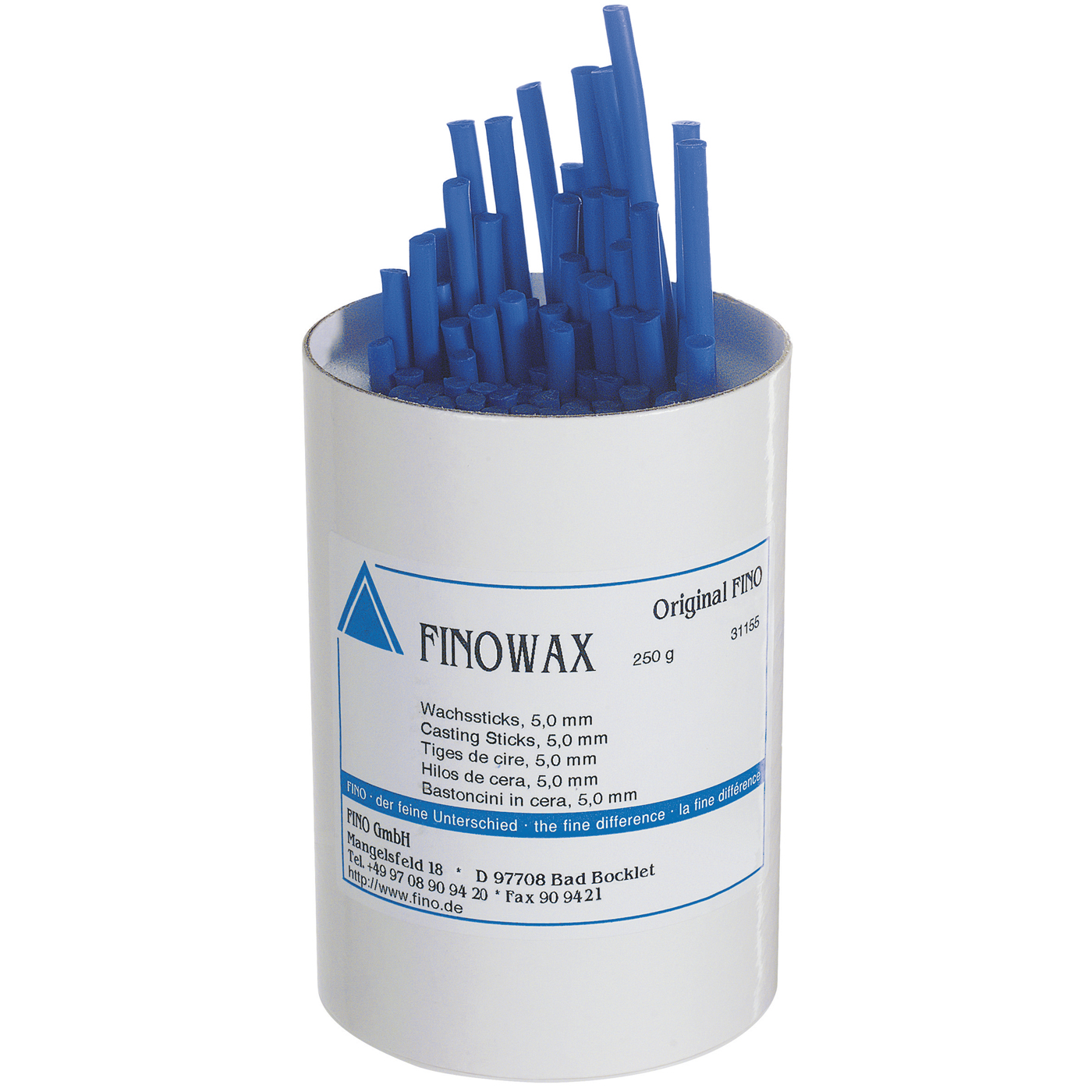 FINOWAX Wax Sticks, ø 5.0 mm, Blue - 250 g