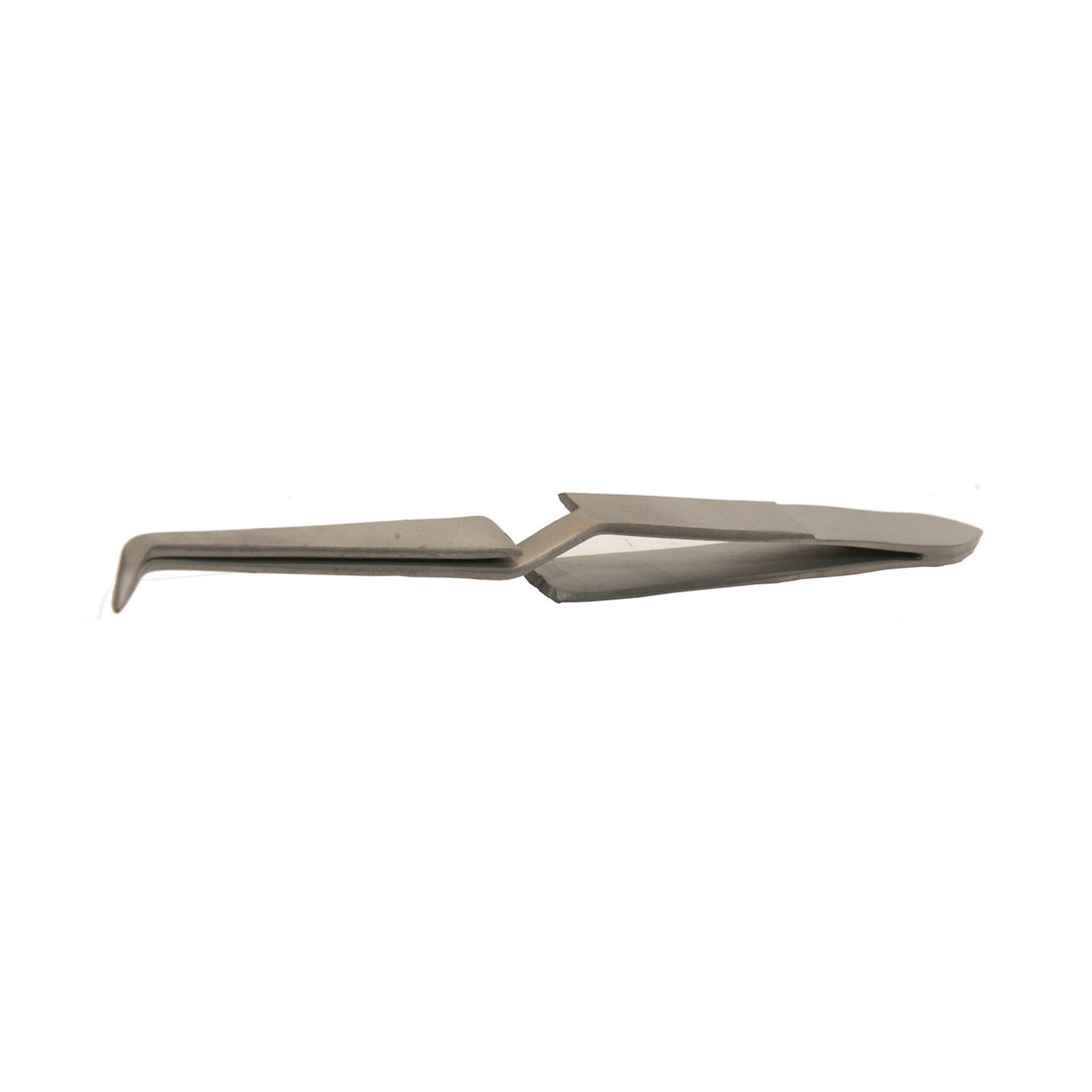 Lötkreuzpinzette, aus Titan, 165 mm, angewinkelt - 1 Stück